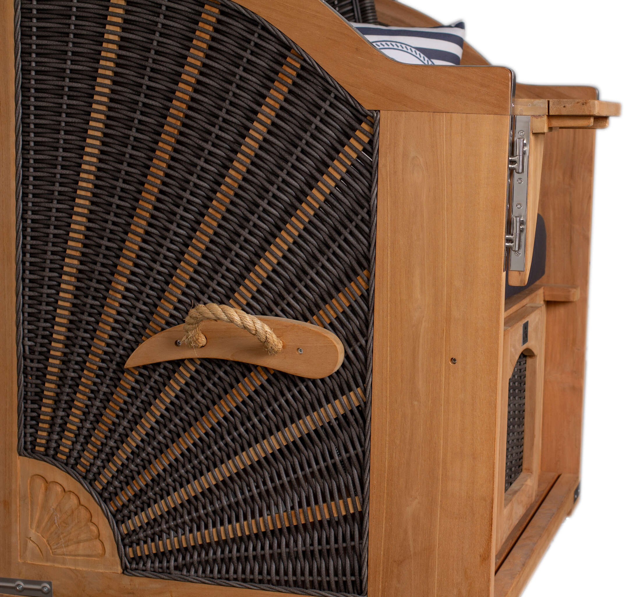 Strandkorb deVries PURE® Seemöwe Single PE stone grey Des. 198