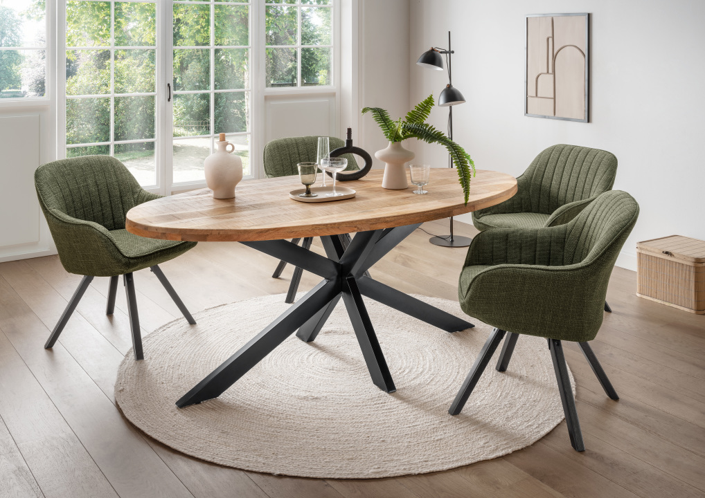 BL63052-S_BL60009_BL60010_BL62014_Avola_Tisch_Oval_180x90cm_Diningsessel_Matera_Green_m _1_ (3)