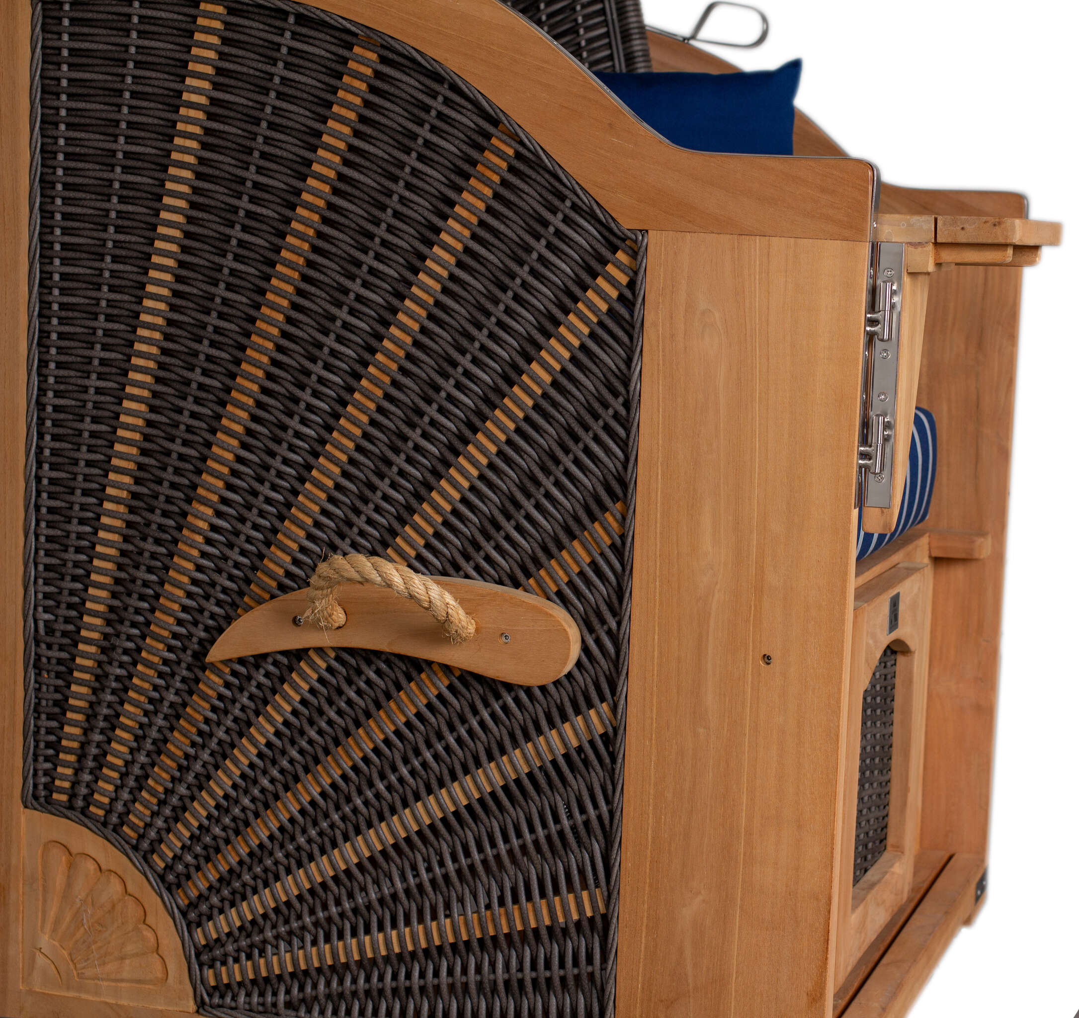 Strandkorb deVries PURE® Seemöwe Single PE stone grey Des. 236