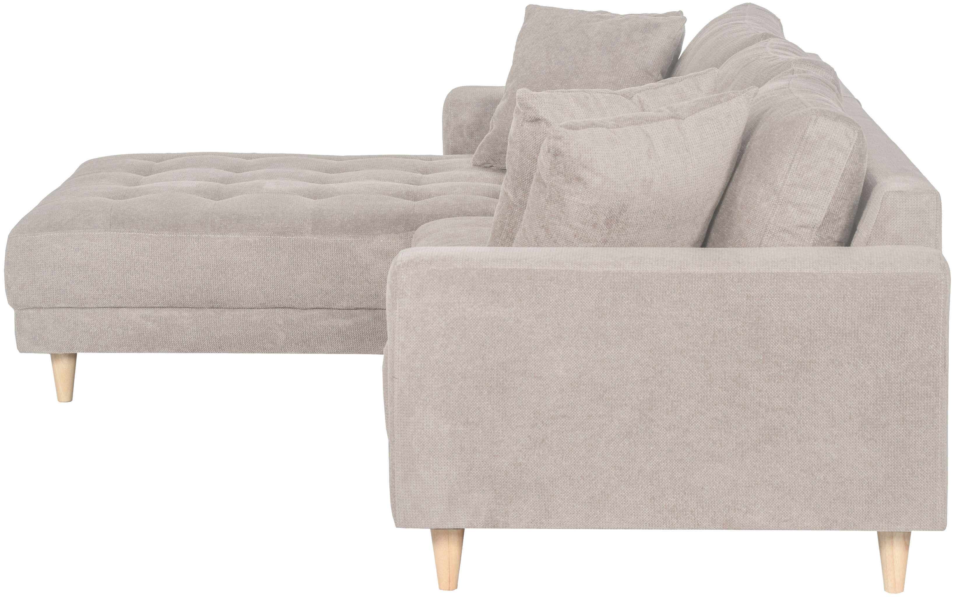 Ecksofa Gorino groß beige