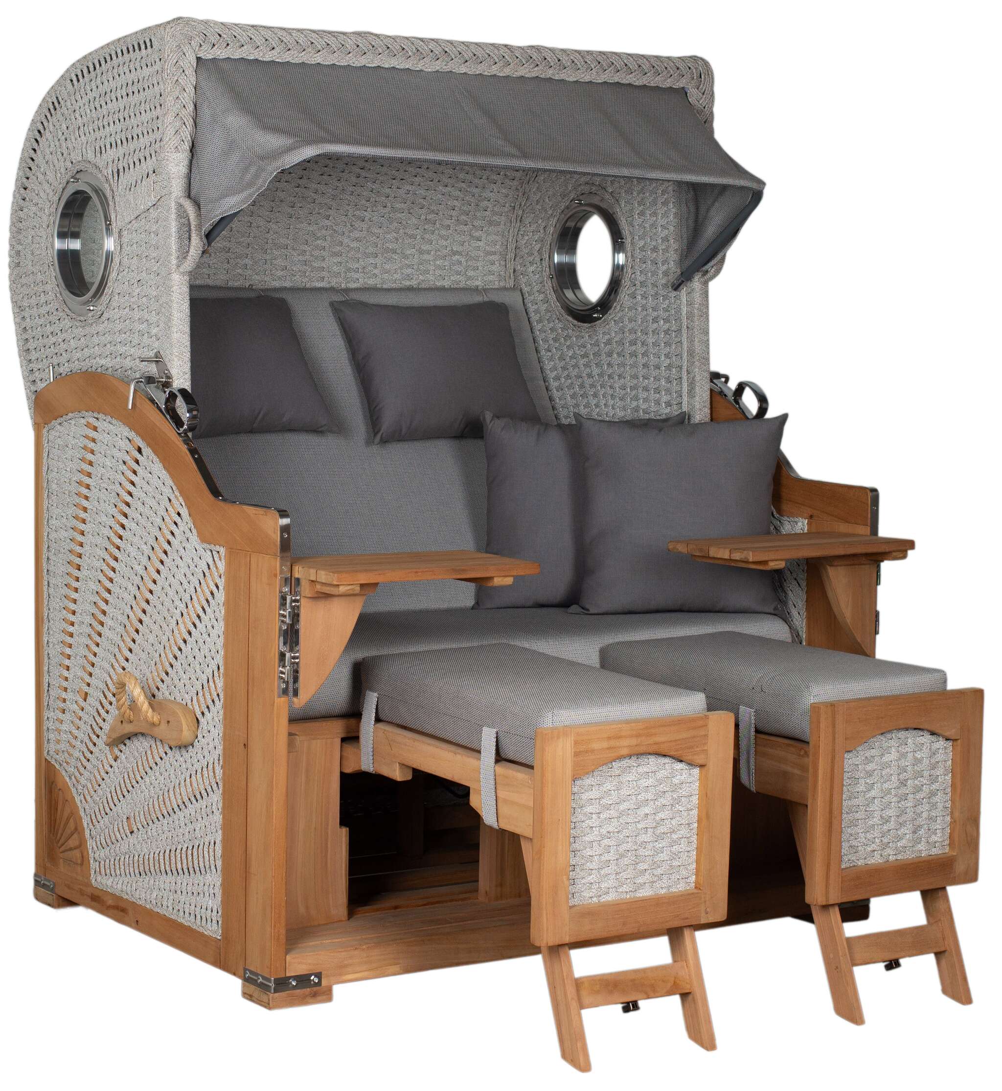 Strandkorb deVries PURE® Aruba XL Rope 15mm ivory Des. 251