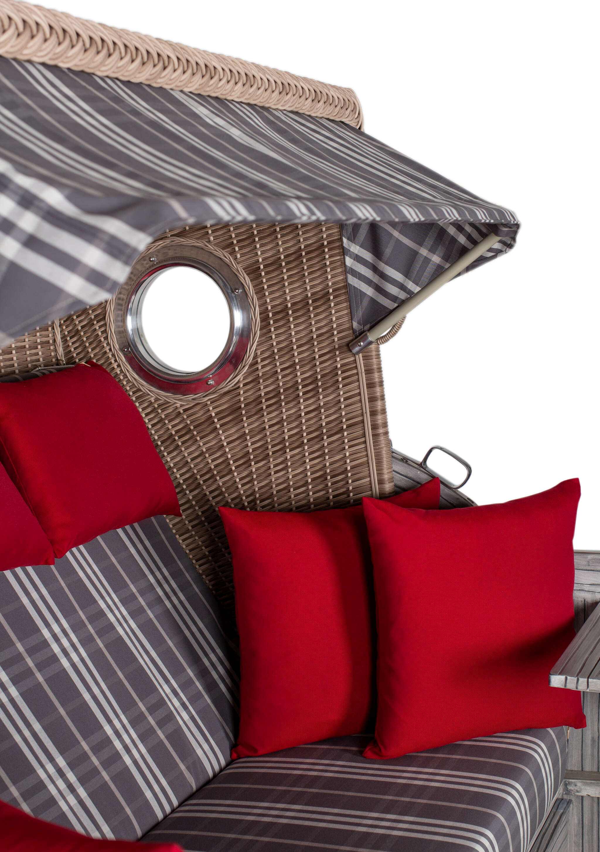 Strandkorb deVries PURE® Seemöwe XXL PE white kubu Des. 188