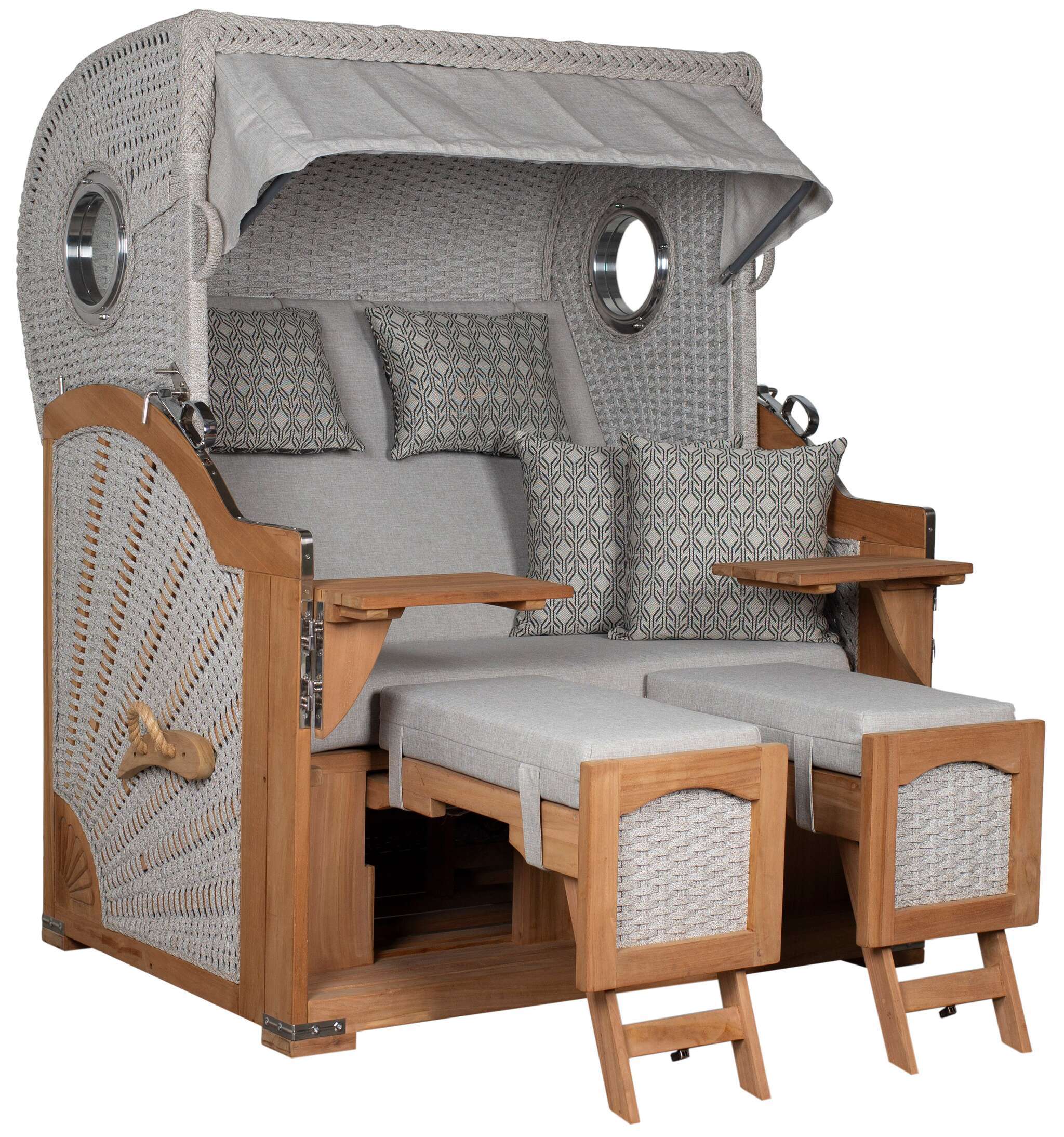 Strandkorb deVries PURE® Aruba XL Rope 15mm ivory Des. 507