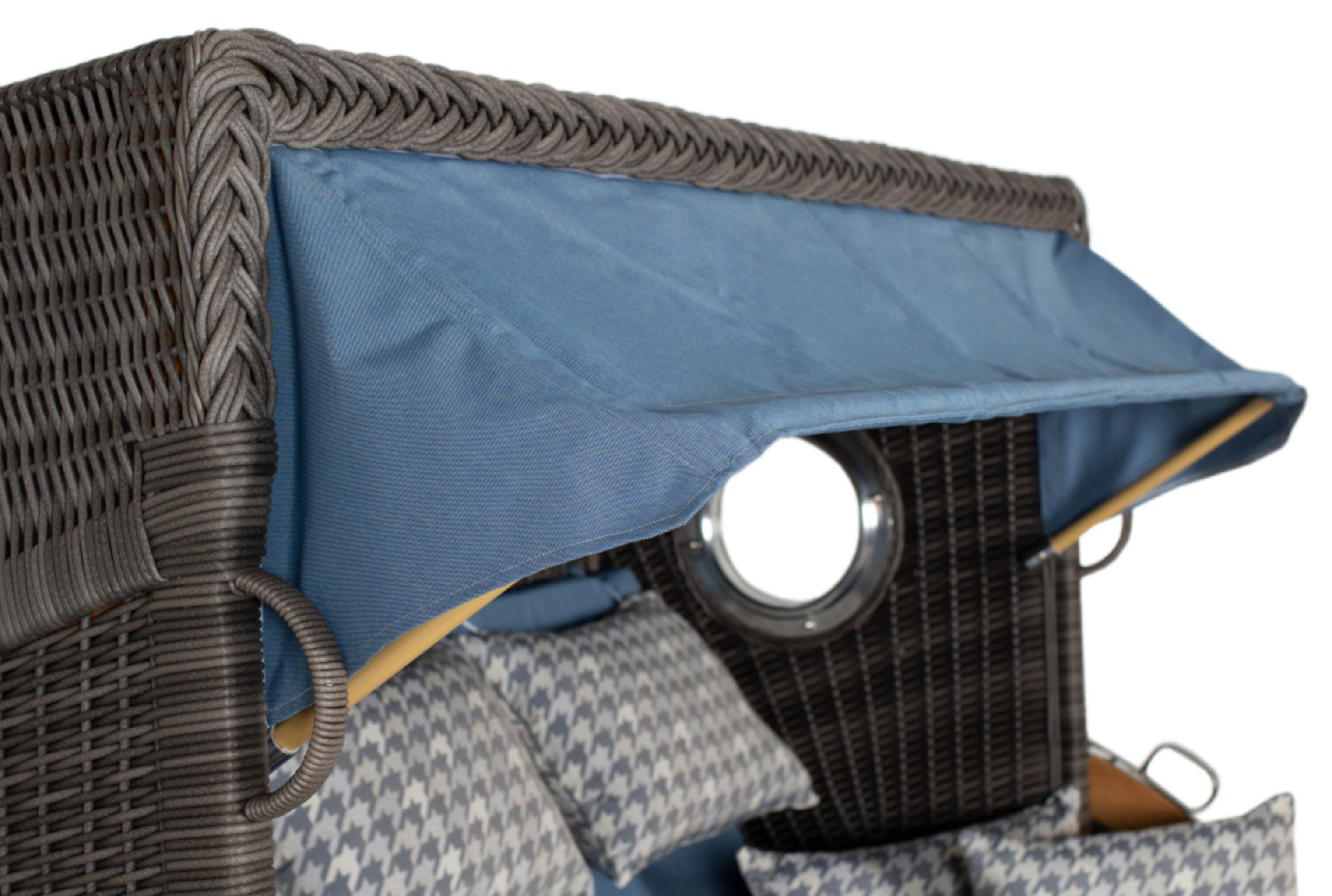 Strandkorb deVries PURE® Seemöwe XXL PE stone grey Des. 509