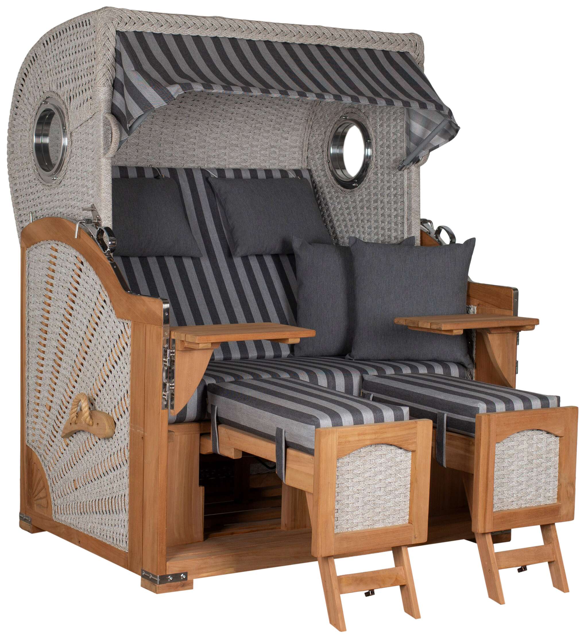 Strandkorb deVries PURE® Aruba XL Rope 15mm ivory Des. 254