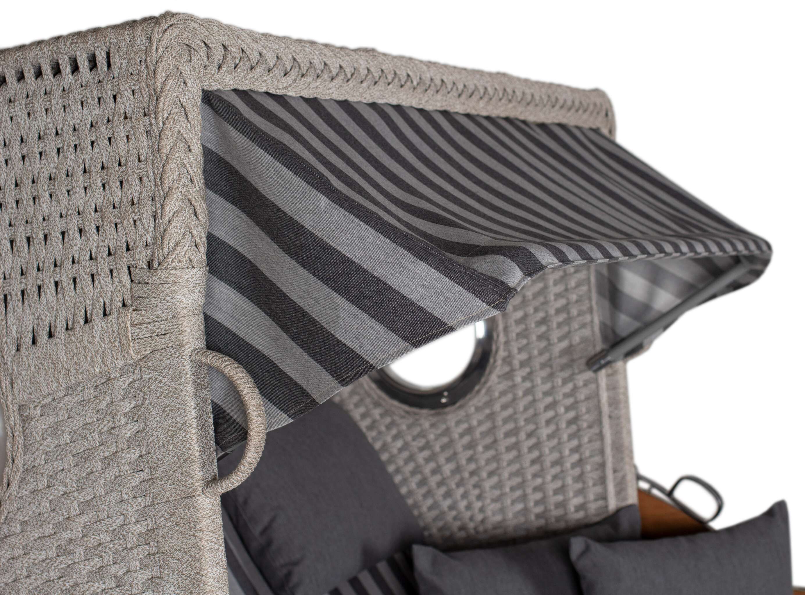 Strandkorb deVries PURE® Aruba XL Rope 15mm ivory Des. 254