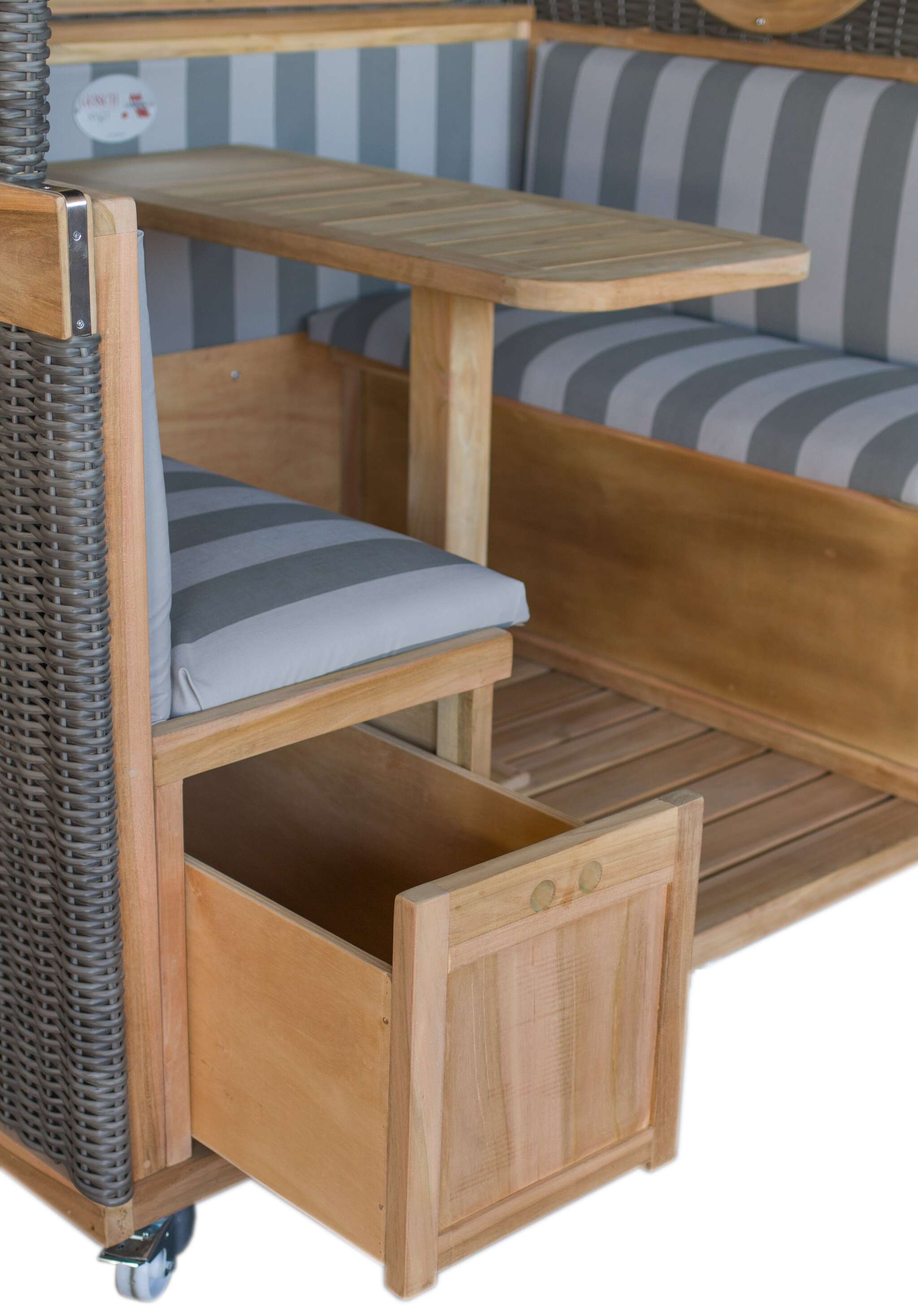 BL20151_Gosch_Lounge_Strandkorb_6_Sitzer_Teak_durchgeflochten_PE_grey_ERA_Dessin_981 _5_