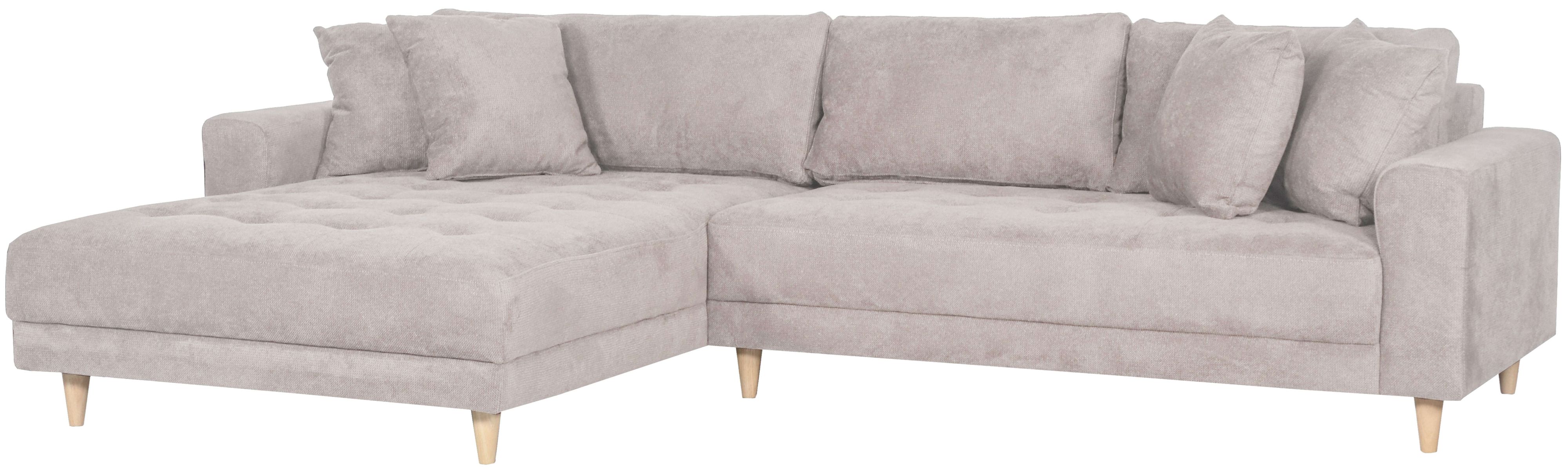 Ecksofa Gorino groß beige