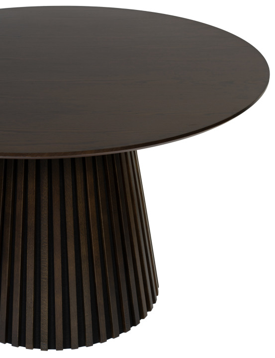 Indoormöbelset Diningsessel Ginosa beige & Tisch Barletta smoked oak rund 120cm