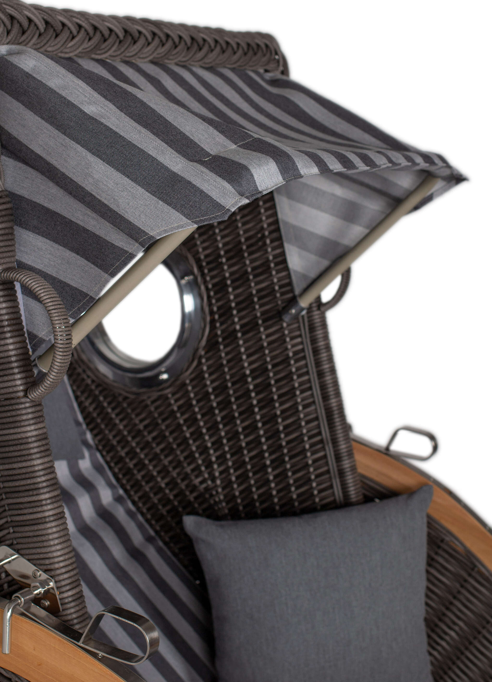 Strandkorb deVries PURE® Seemöwe Single PE stone grey Des. 254