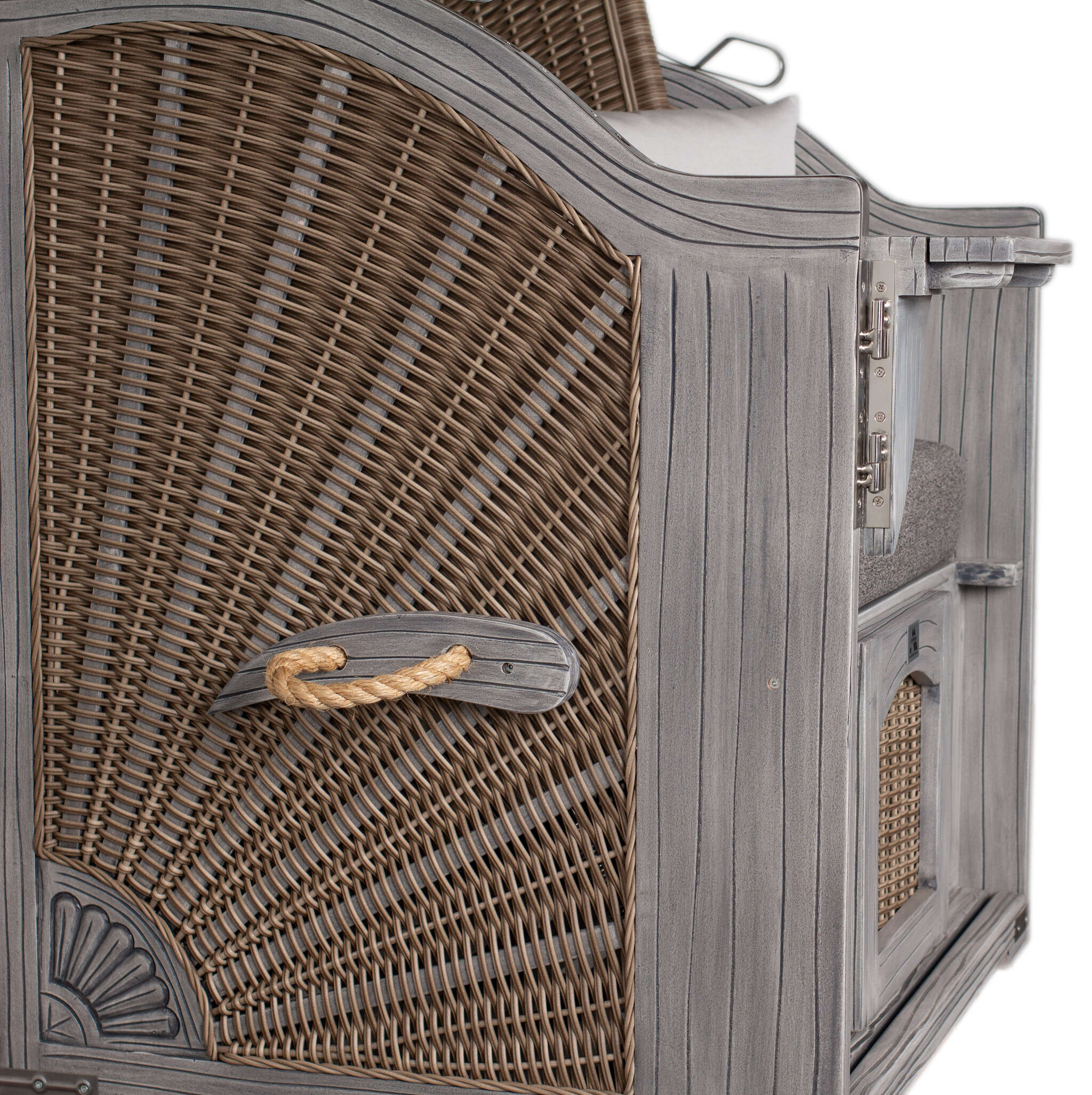 Strandkorb deVries PURE® Seemöwe Single white kubu Des.  252