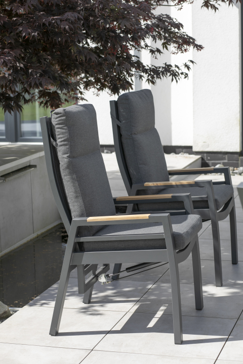 SET / Hammond Ausziehtisch 160/210 x 90 cm + Montana Dining Relaxsessel Alu