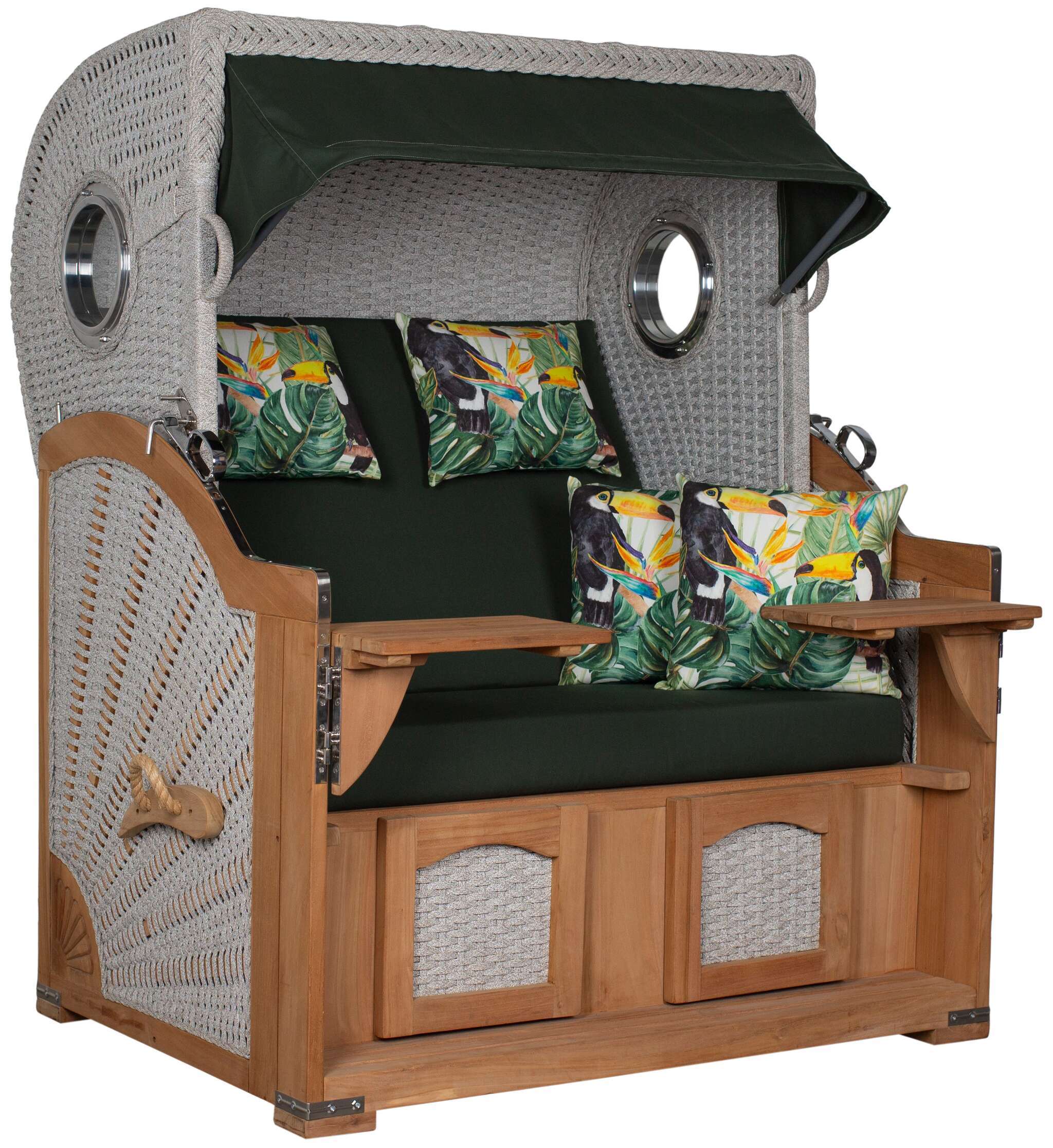 Strandkorb deVries PURE® Aruba XL Rope 15mm ivory Des. 244