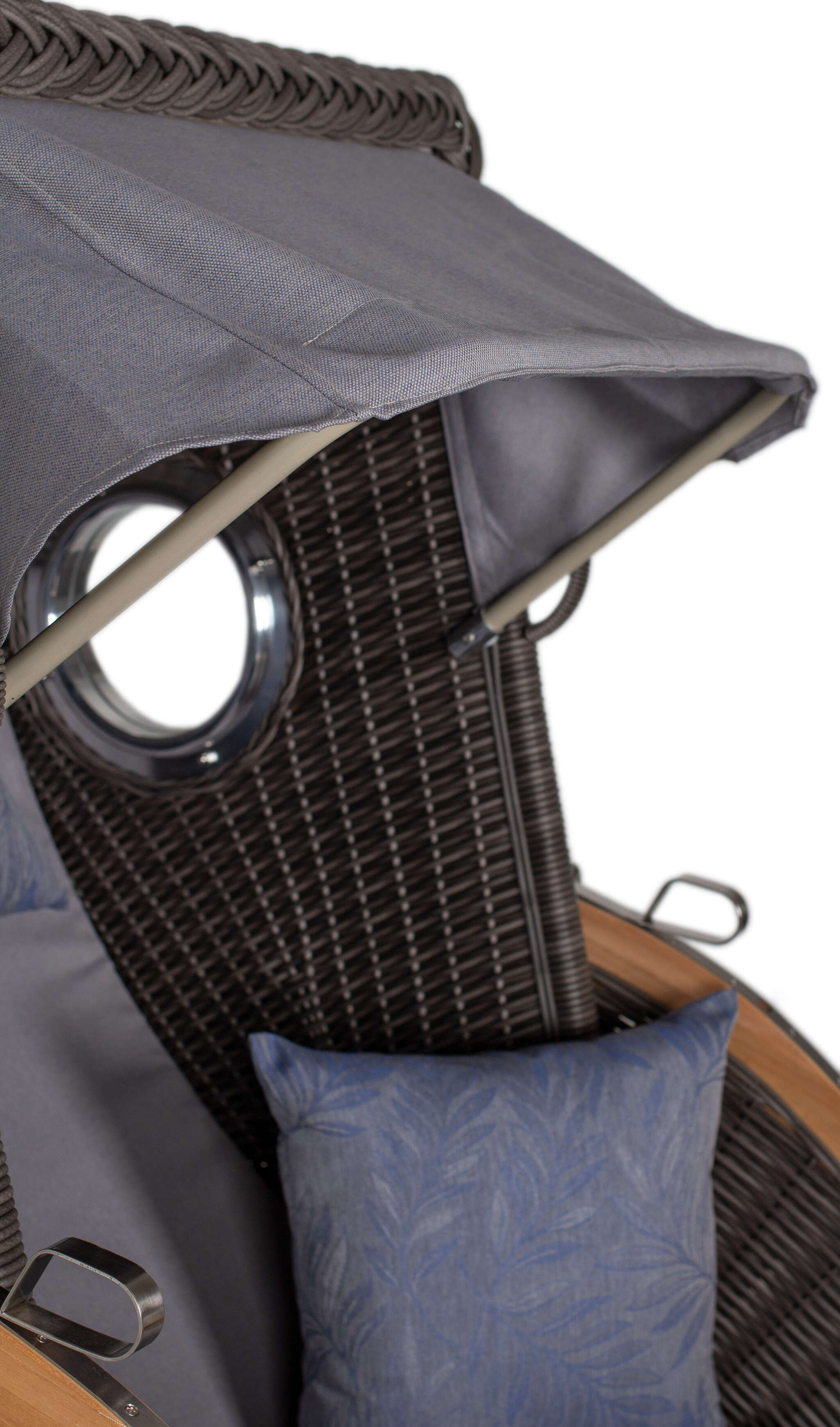 Strandkorb deVries PURE® Seemöwe Single PE stone grey Des. 253