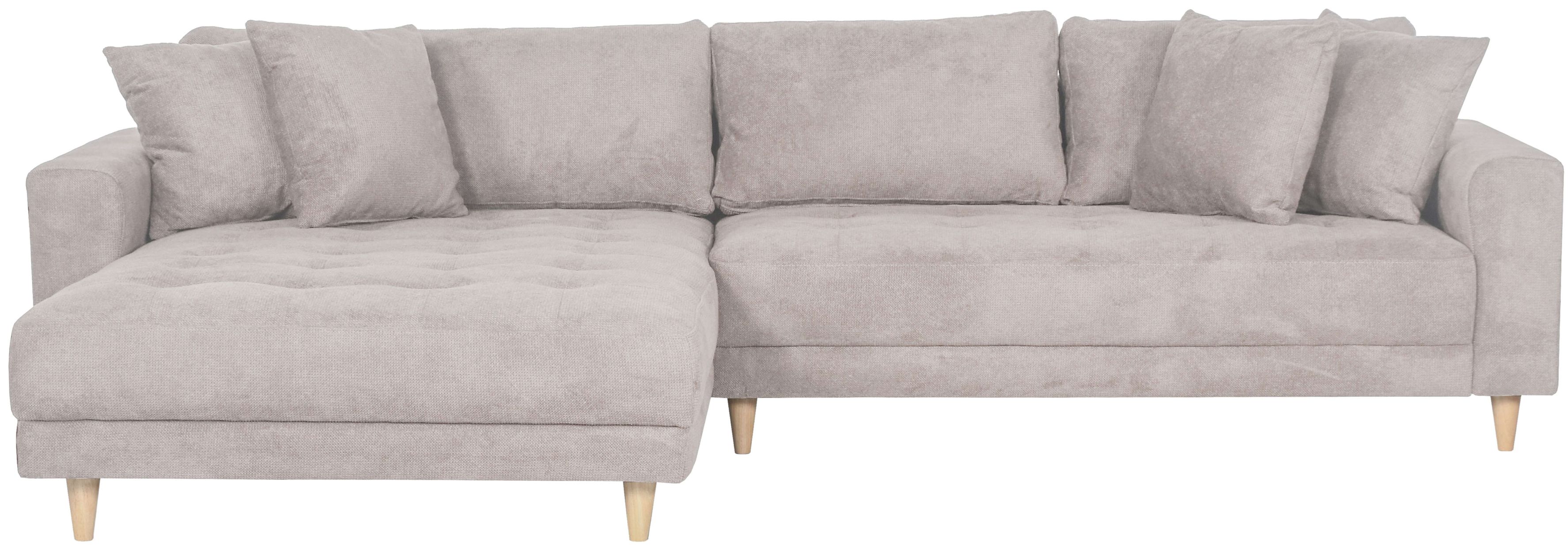 Ecksofa Gorino groß beige