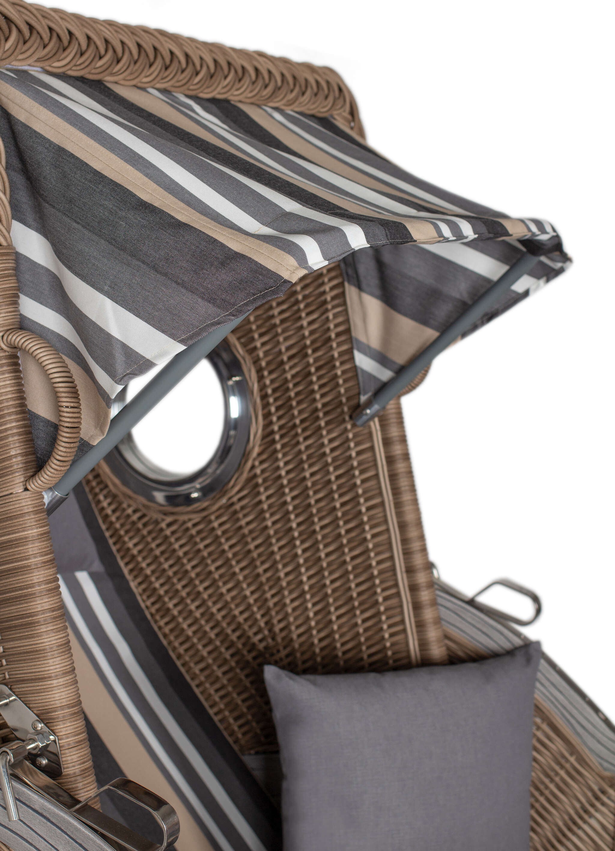 Strandkorb deVries PURE® Seemöwe Single white kubu Des. 158