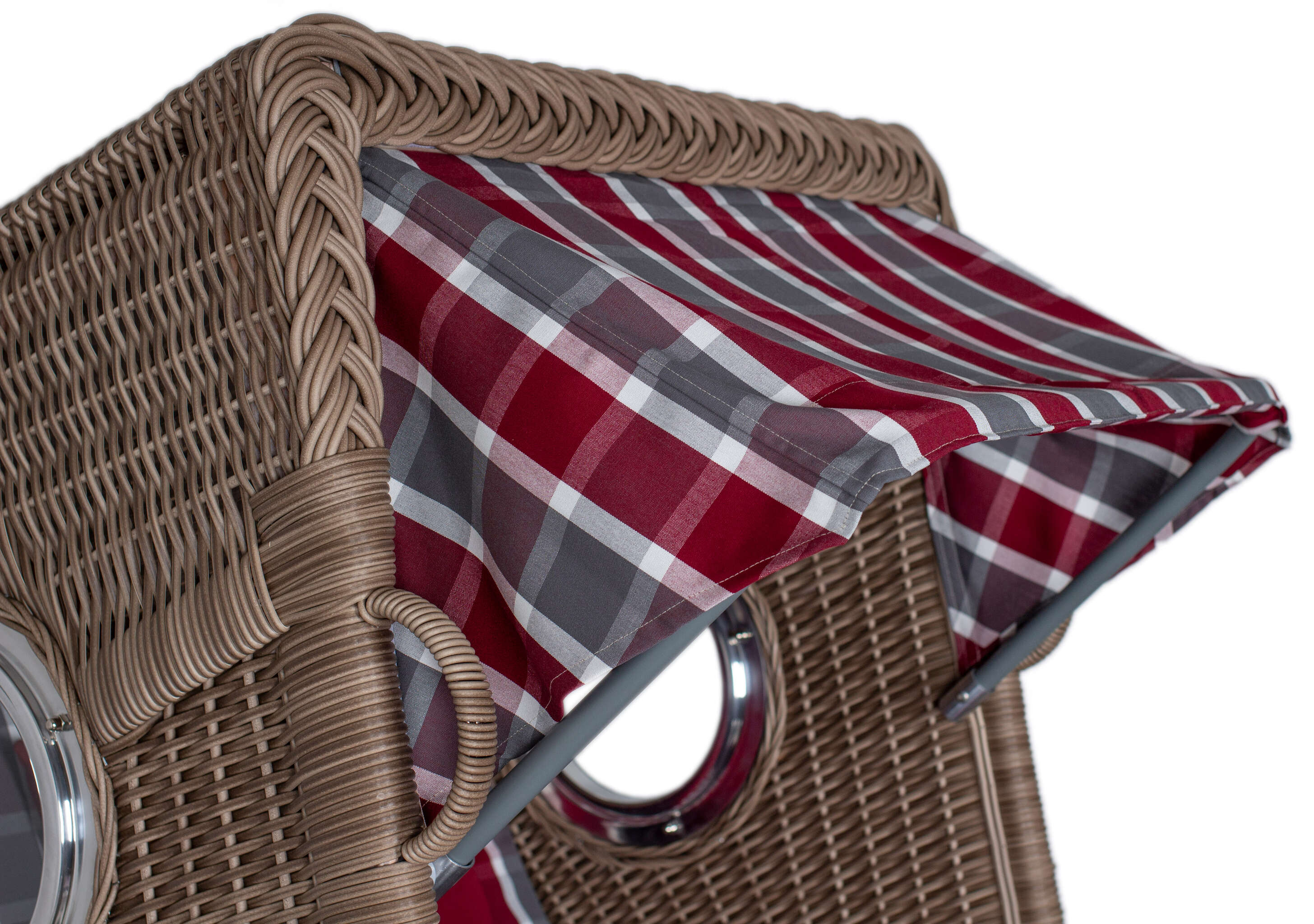 Strandkorb deVries PURE® Seemöwe Single white kubu Des. 230