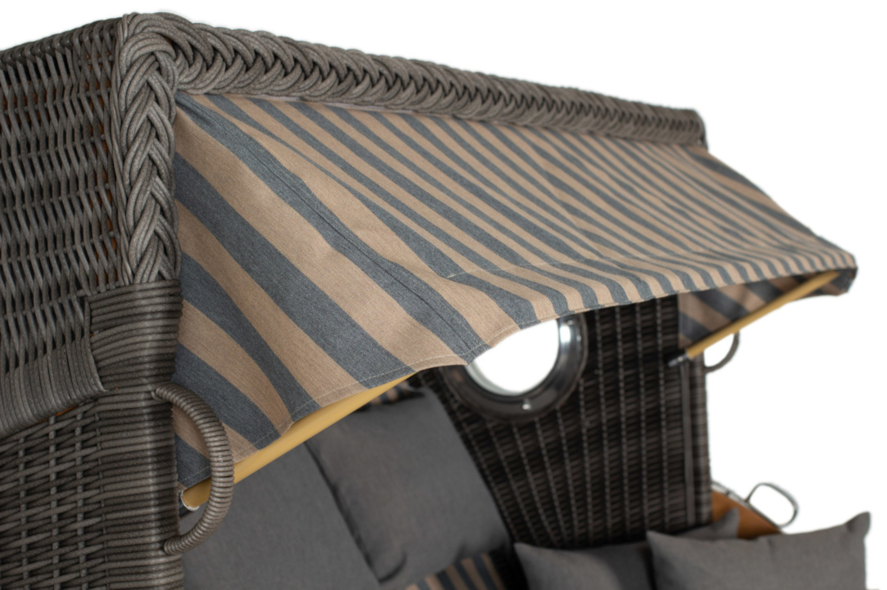 Strandkorb deVries PURE® Seemöwe XXL PE stone grey Des. 248