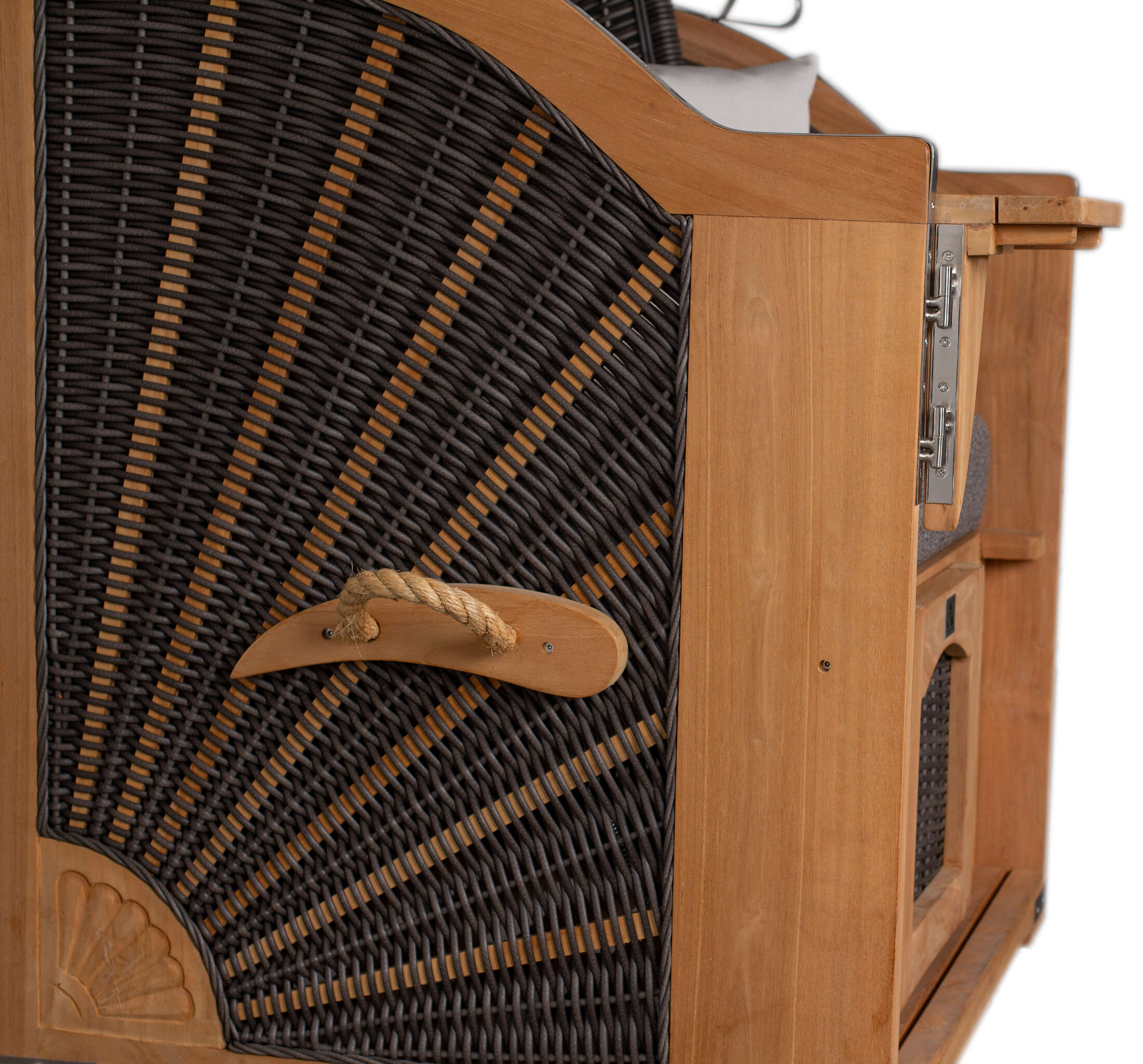 Strandkorb deVries PURE® Seemöwe Single PE stone grey Des. 252