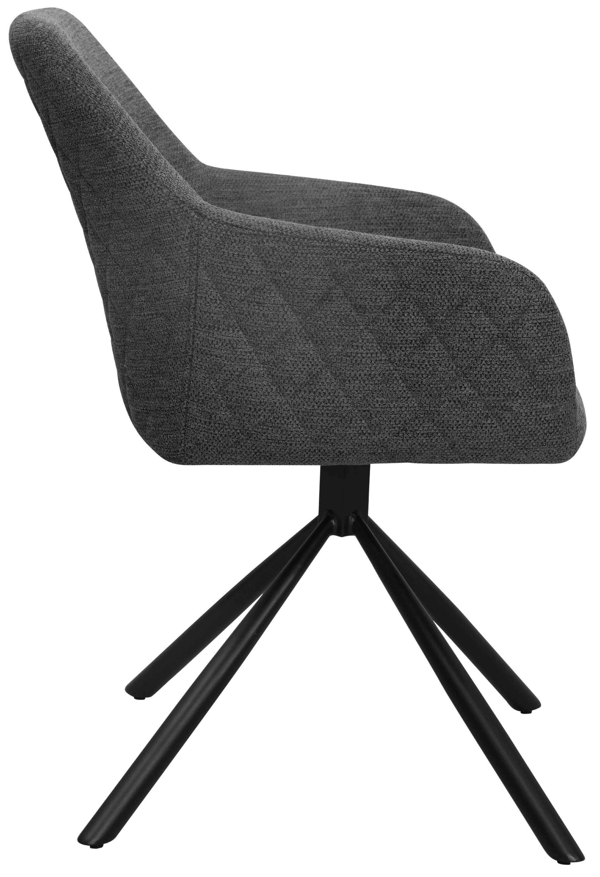 Esszimmer Set Cuneo dark grey & Tisch Oria natur oval FSC®-zertifiziert
