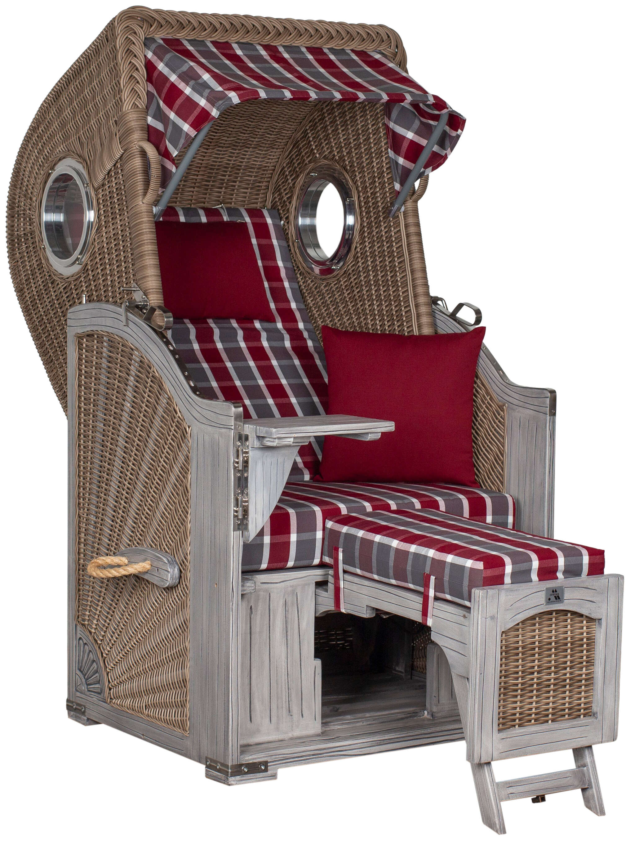 Strandkorb deVries PURE® Seemöwe Single white kubu Des. 230