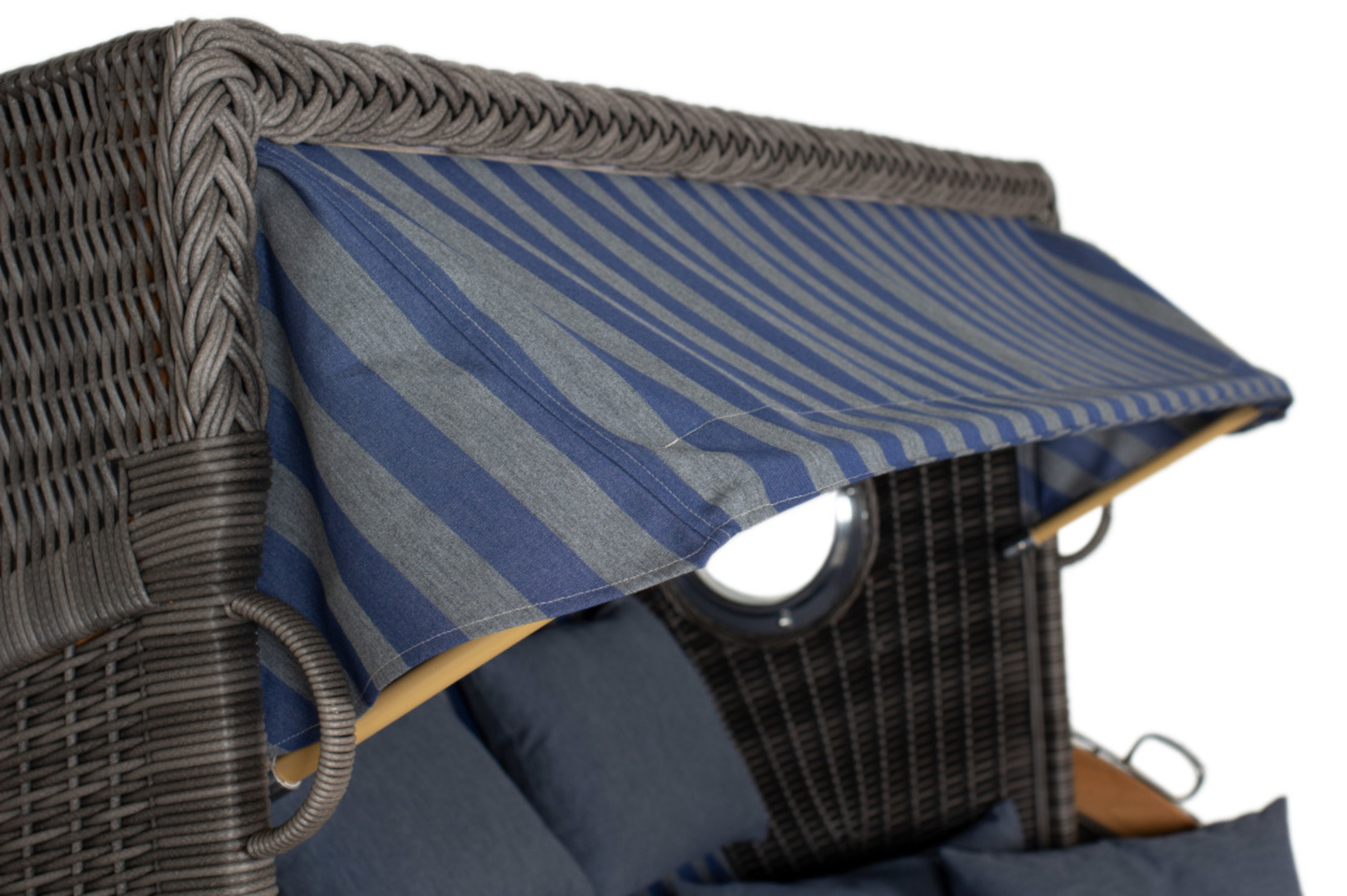 Strandkorb deVries PURE® Seemöwe XXL PE stone grey Des. 249