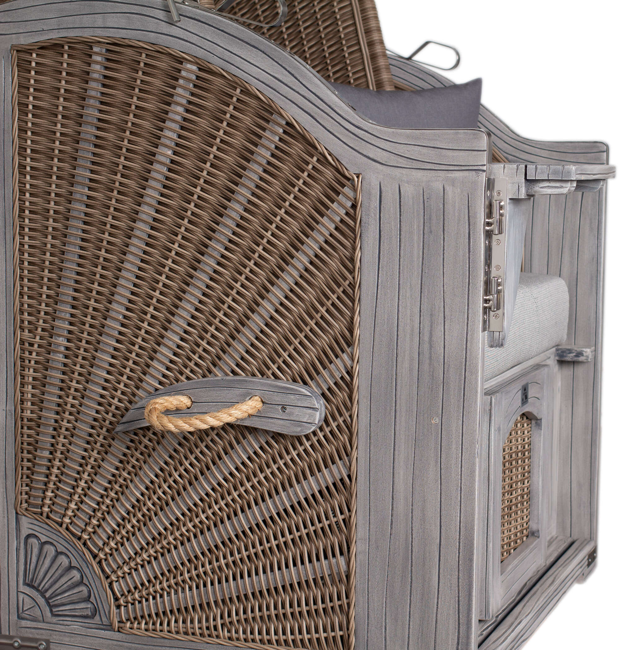 Strandkorb deVries PURE® Seemöwe Single white kubu Des.  251