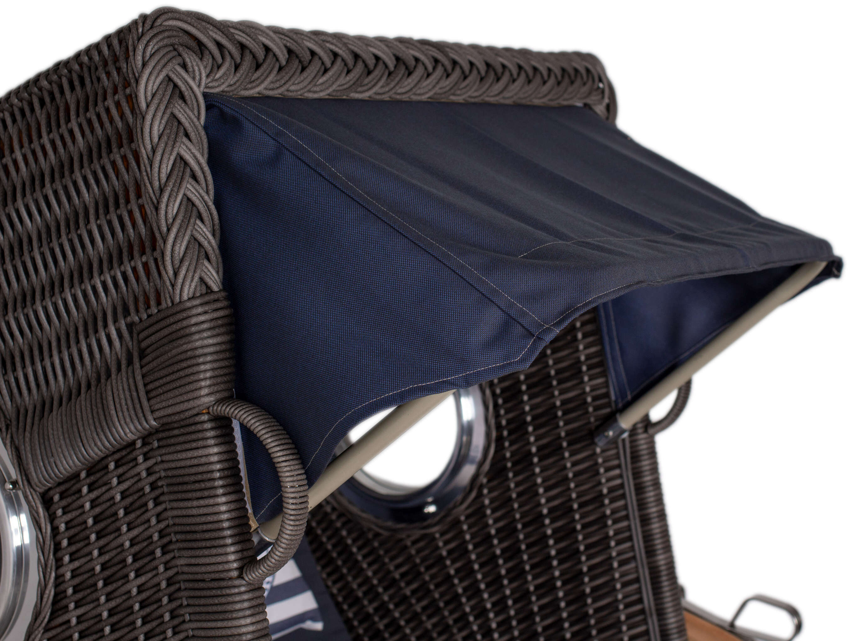 Strandkorb deVries PURE® Seemöwe Single PE stone grey Des. 198