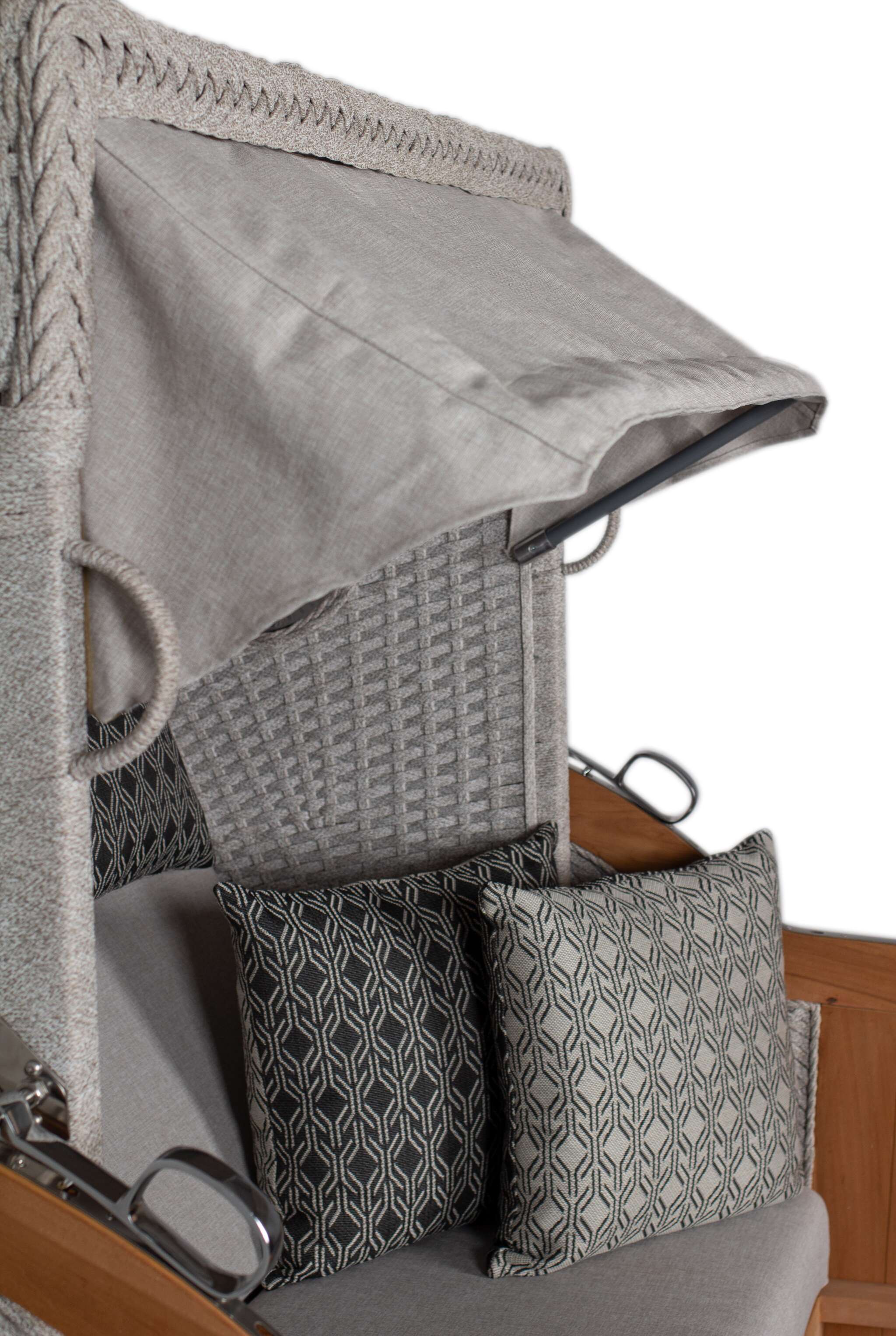 Strandkorb deVries PURE® Aruba XL Rope 15mm ivory Des. 507