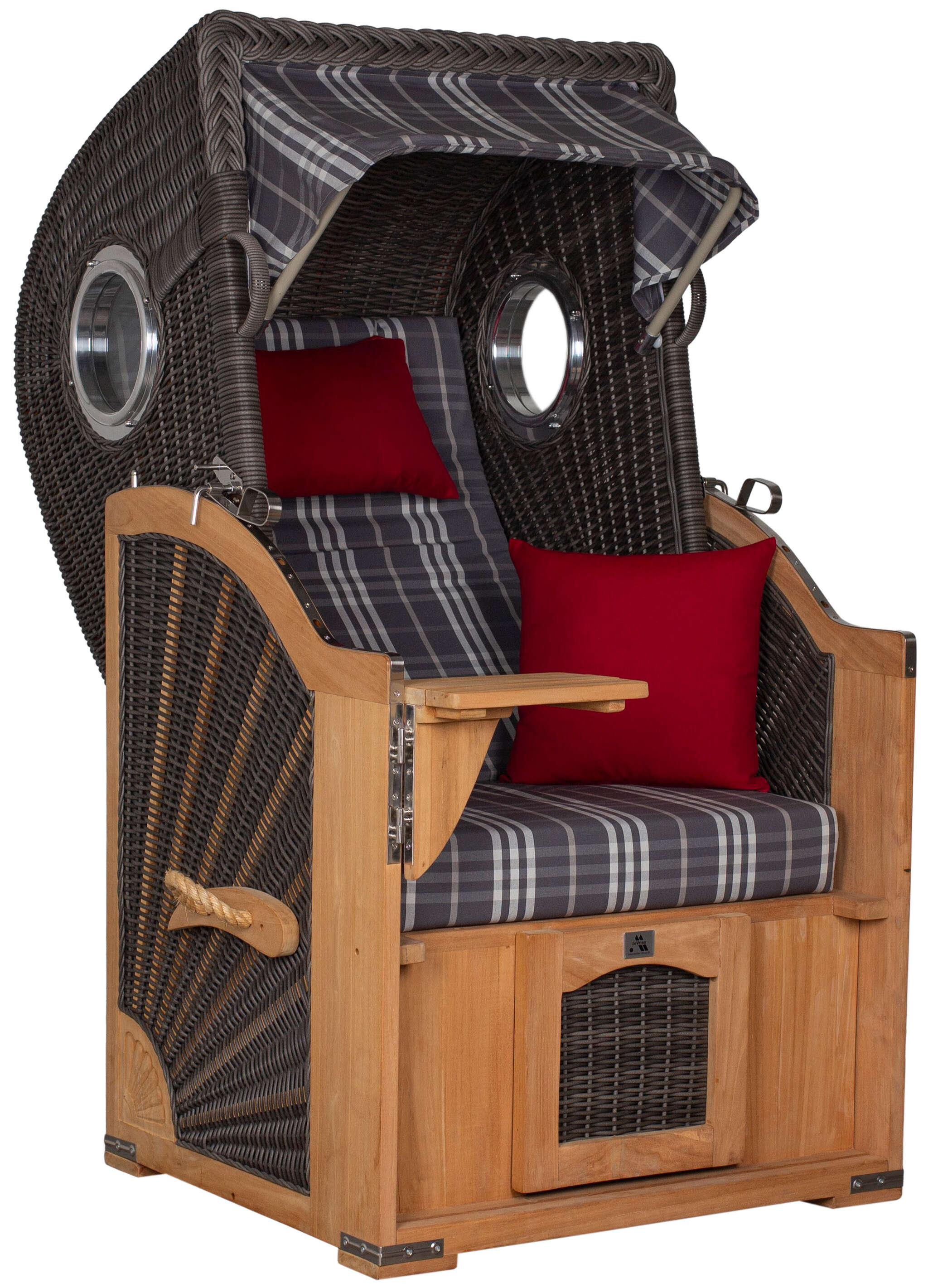 Strandkorb deVries PURE® Seemöwe Single PE stone grey Des. 188