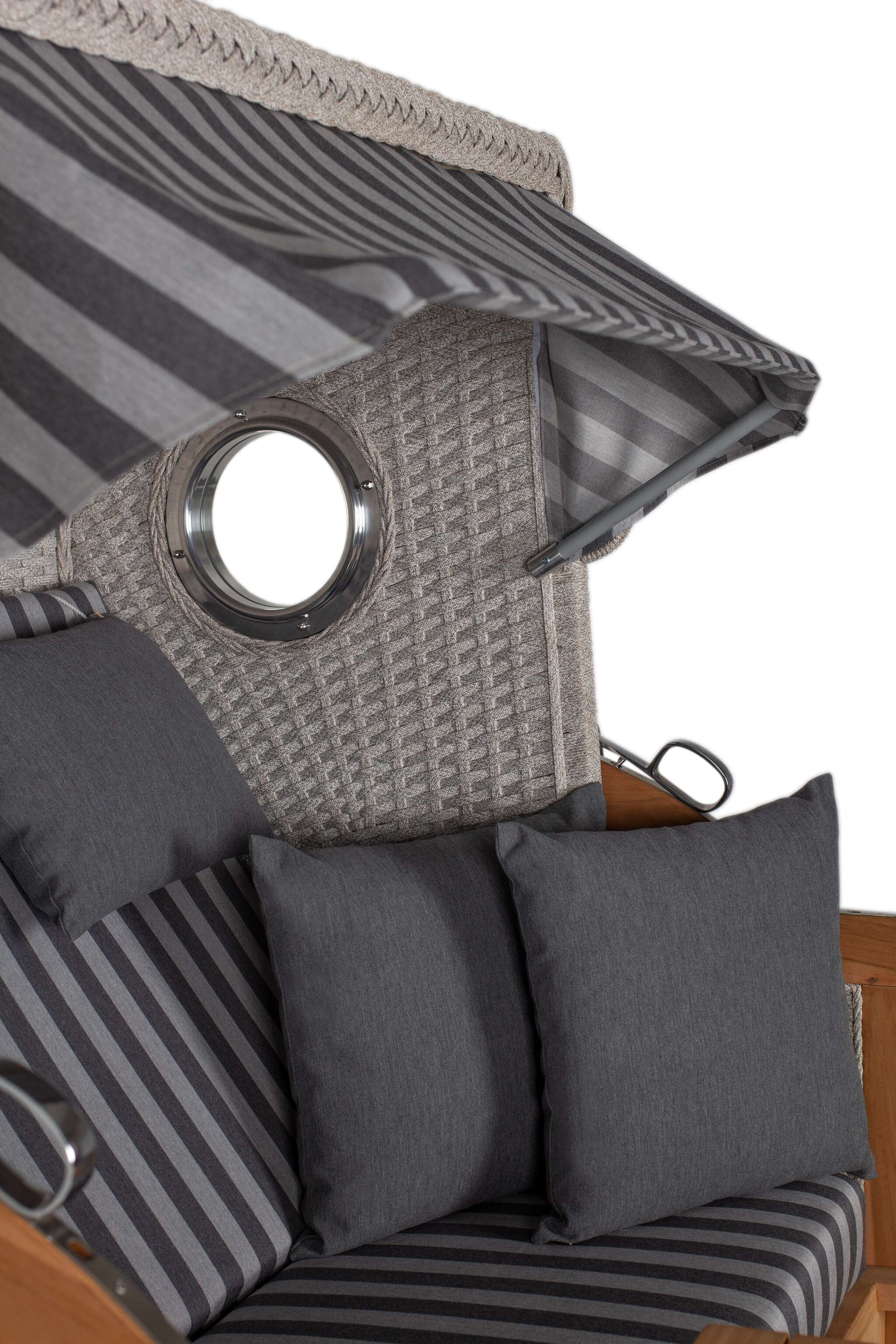 Strandkorb deVries PURE® Aruba XL Rope 15mm ivory Des. 254