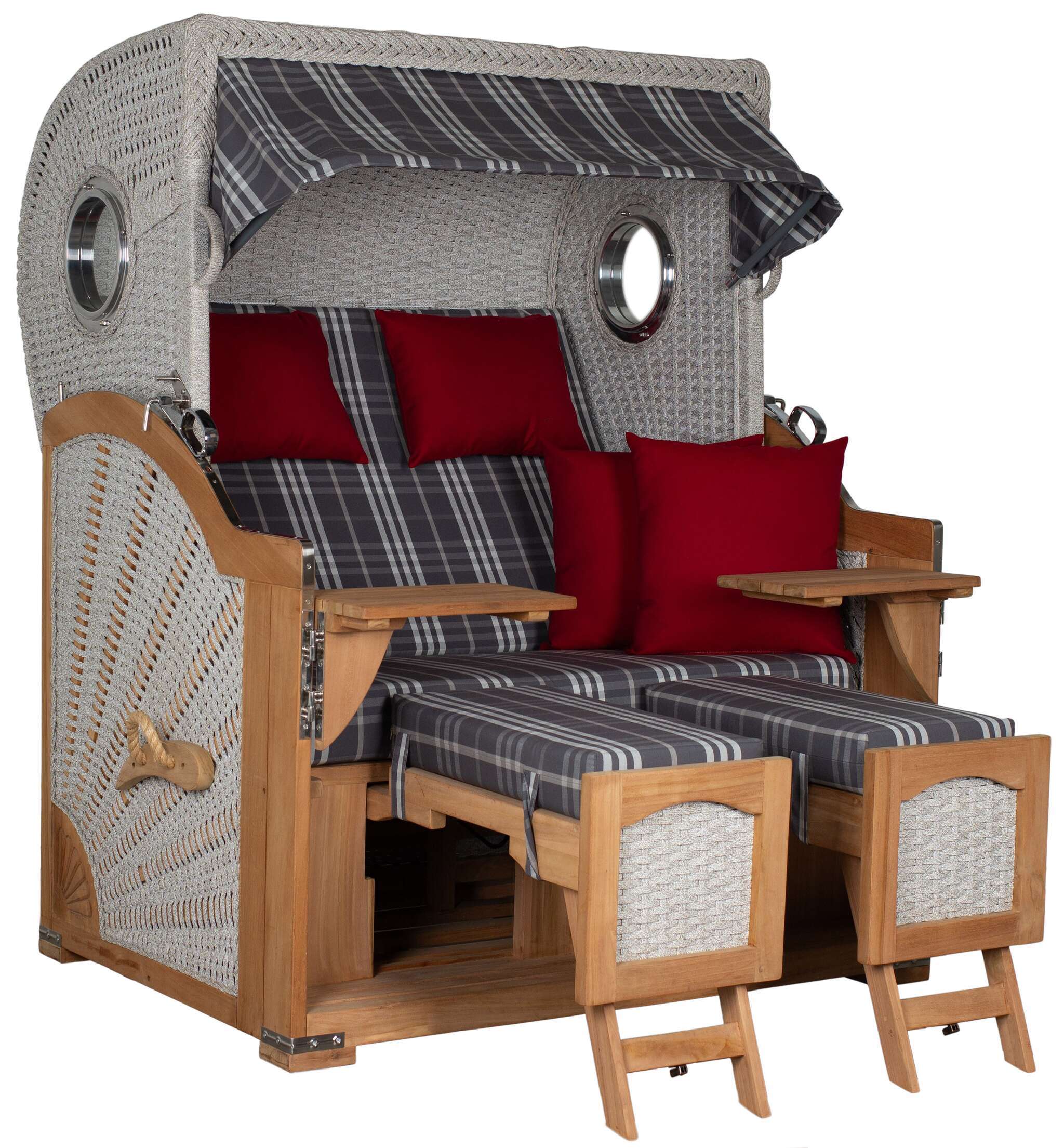 Strandkorb deVries PURE® Aruba XL Rope 15mm ivory Des. 188