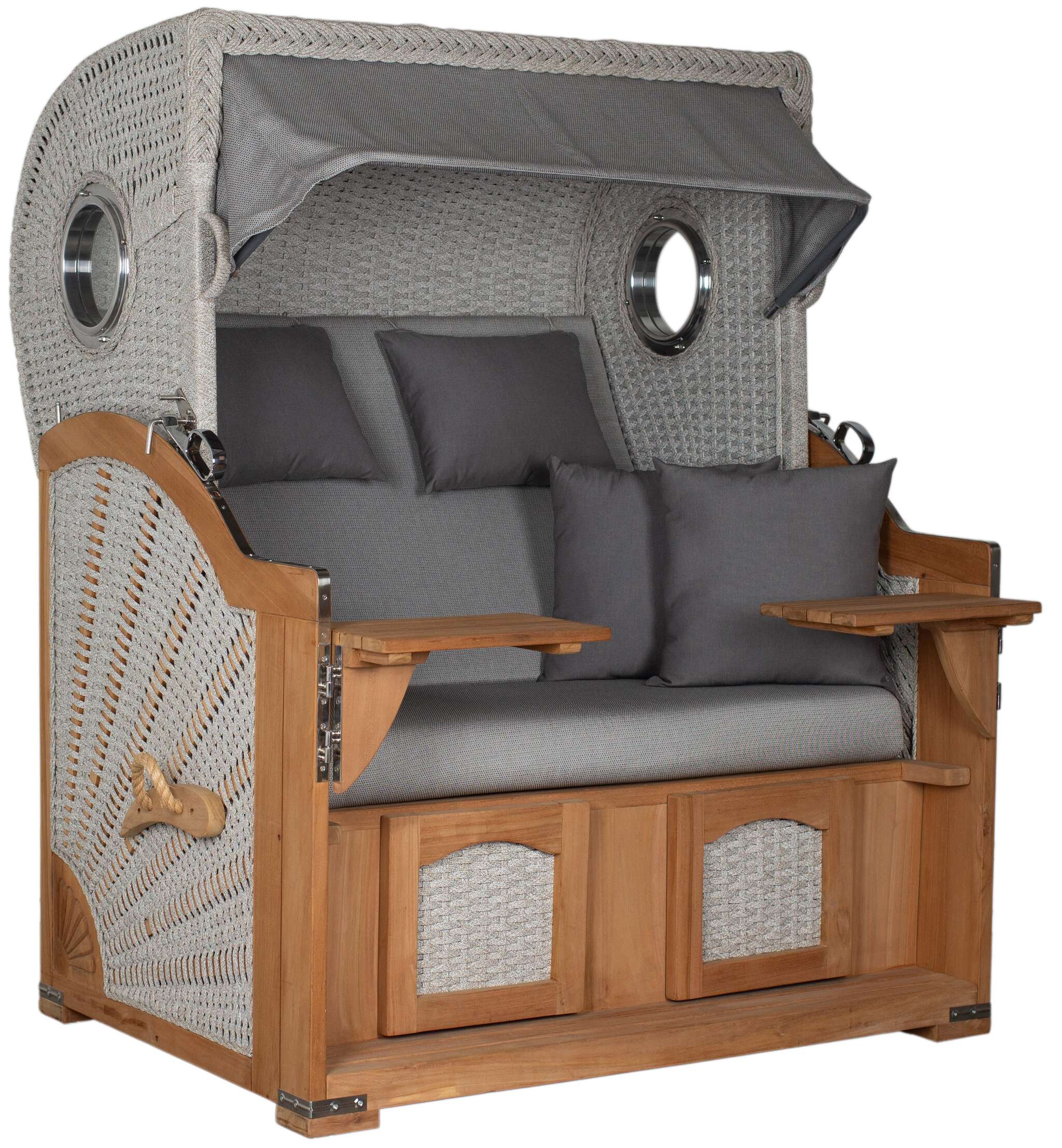 Strandkorb deVries PURE® Aruba XL Rope 15mm ivory Des. 251