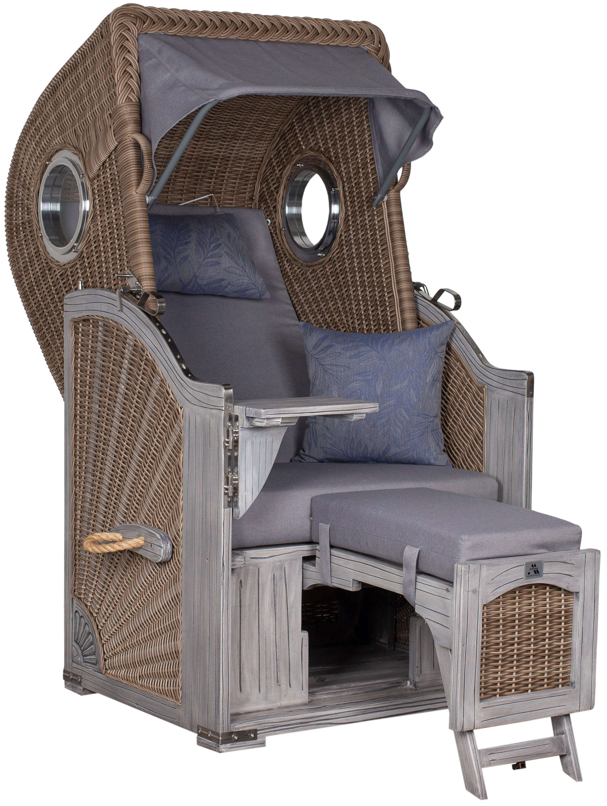 Strandkorb deVries PURE® Seemöwe Single white kubu Des.  253