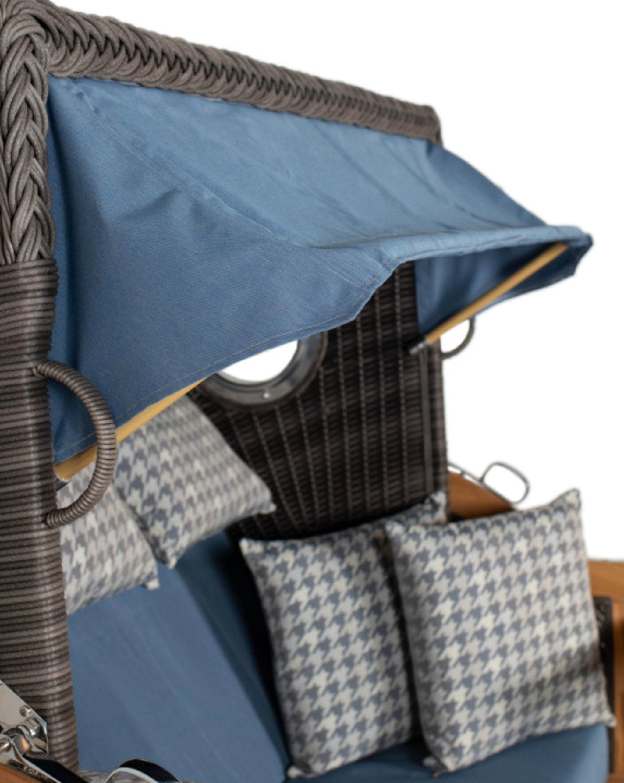 Strandkorb deVries PURE® Seemöwe XXL PE stone grey Des. 509