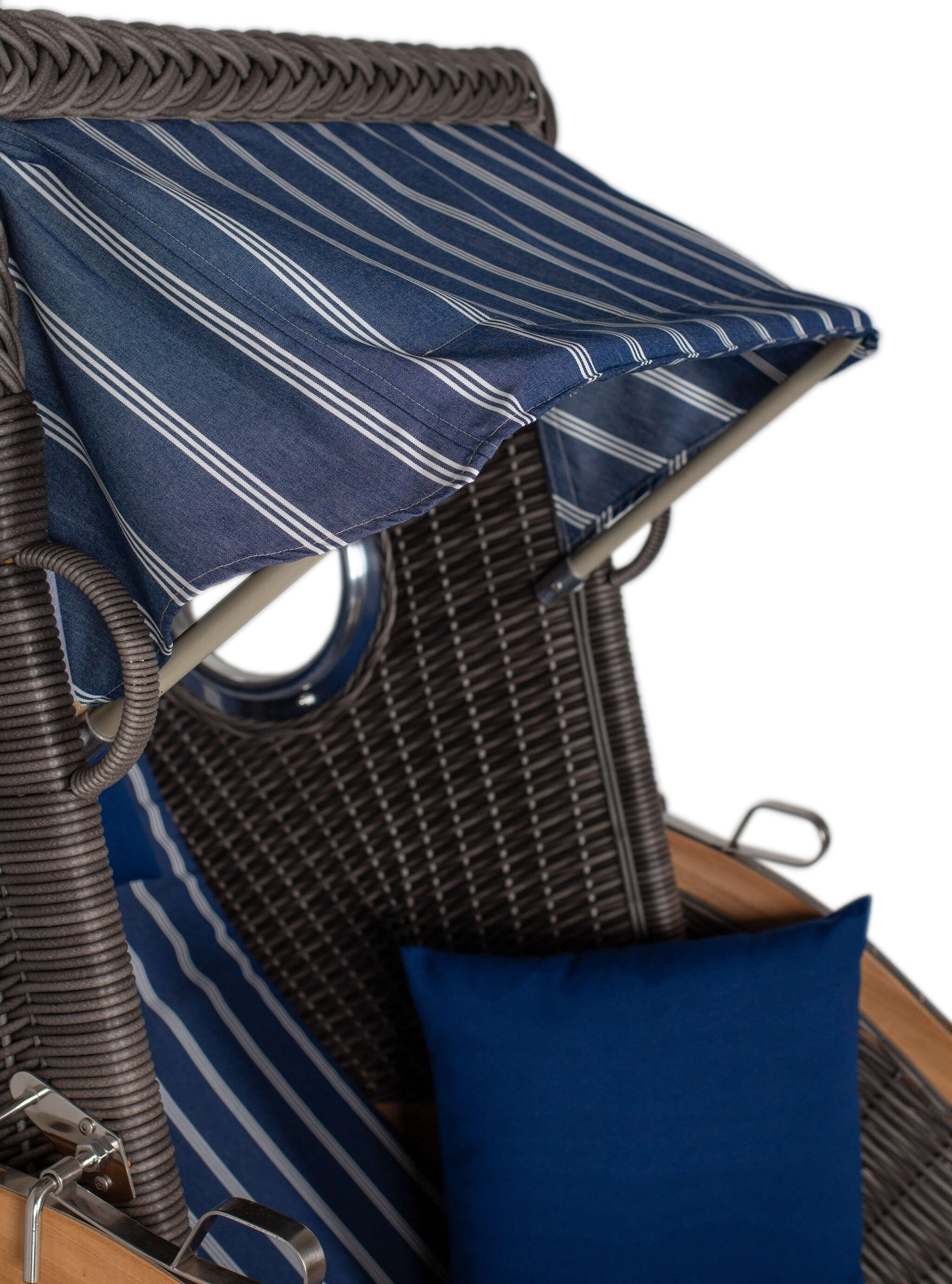 Strandkorb deVries PURE® Seemöwe Single PE stone grey Des. 236