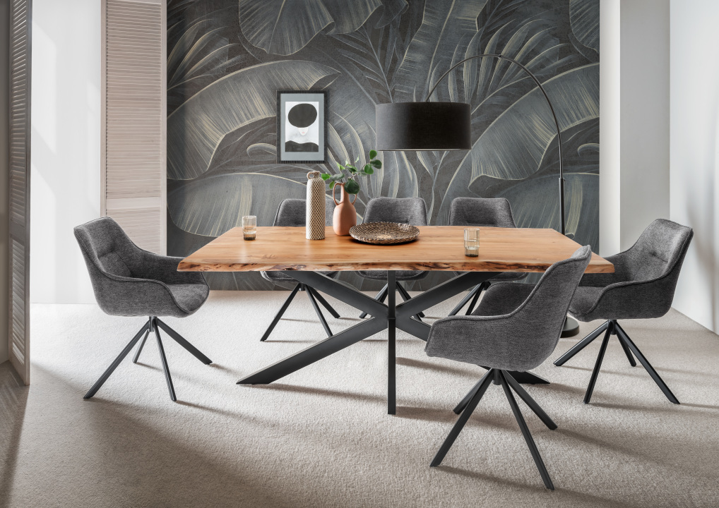 BL63055-S_BL60002_BL60006_BL62016_Catania_Tisch_200x10cm_Cross-Form_Diningsessel_San-Carlo_dark-anthrazite