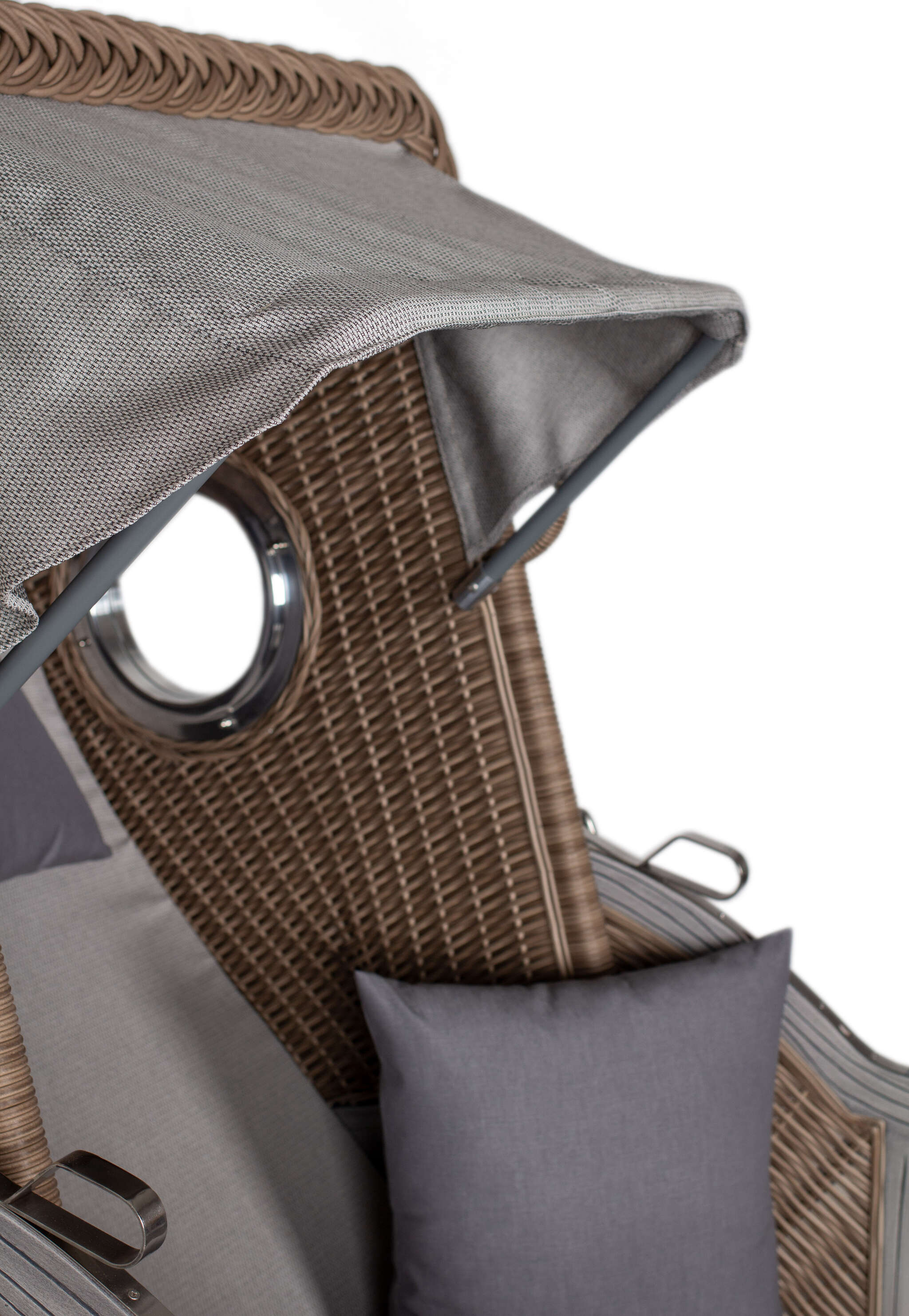 Strandkorb deVries PURE® Seemöwe Single white kubu Des.  251