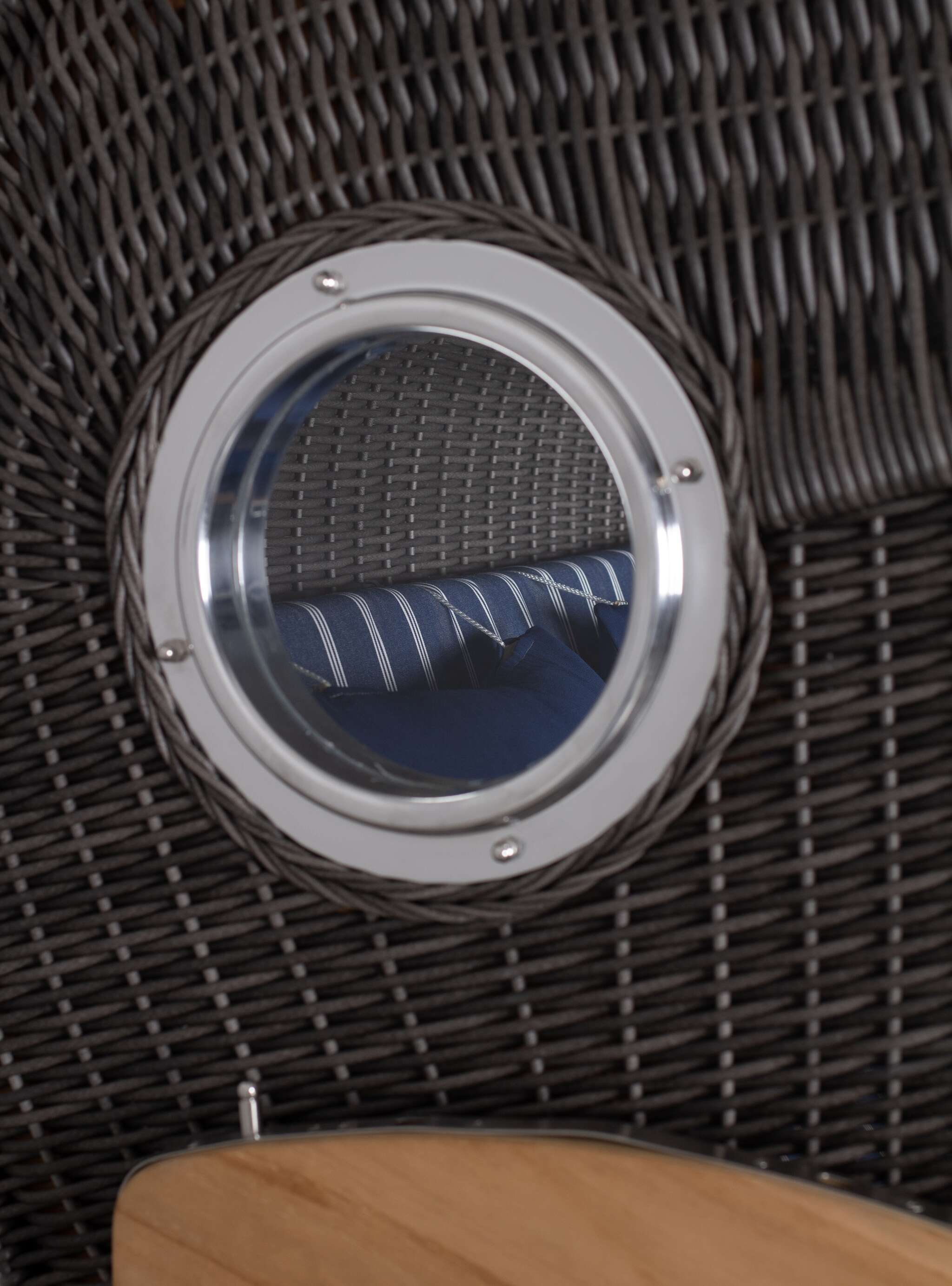 Strandkorb deVries PURE® Seemöwe Single PE stone grey Des. 236