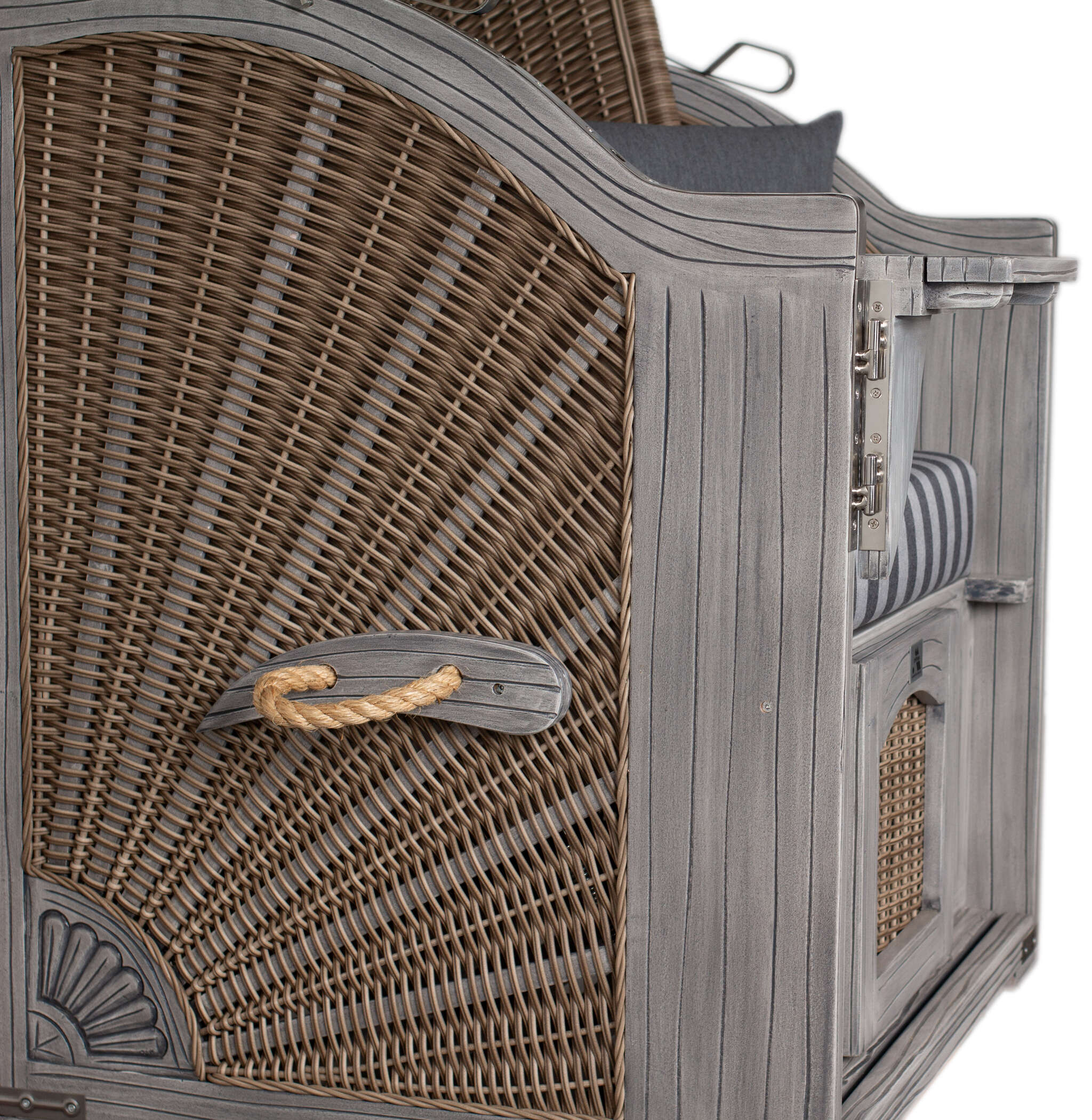 Strandkorb deVries PURE® Seemöwe Single white kubu Des.  254