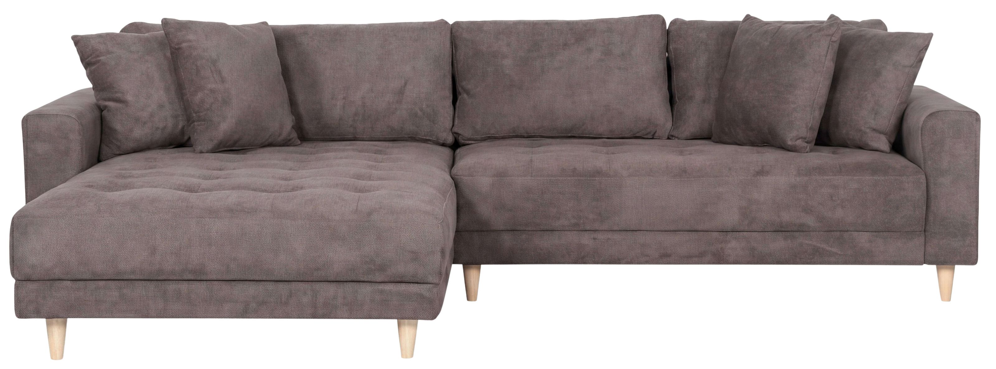 Ecksofa Gorino groß hellbraun