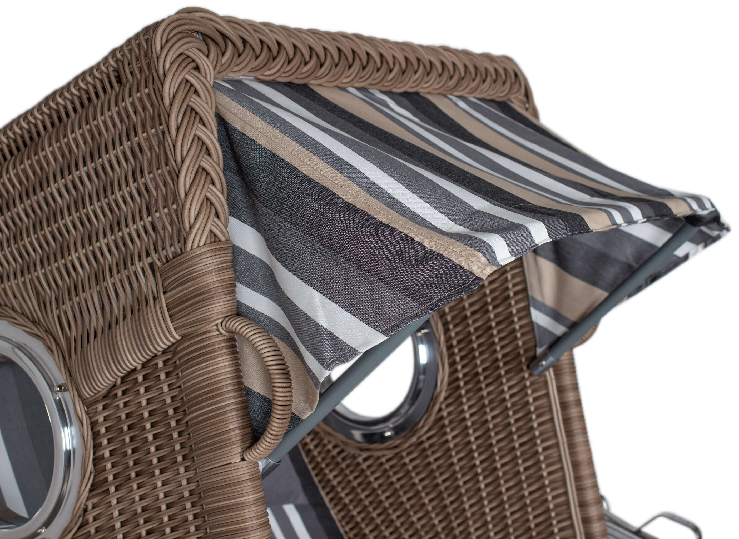 Strandkorb deVries PURE® Seemöwe Single white kubu Des. 158