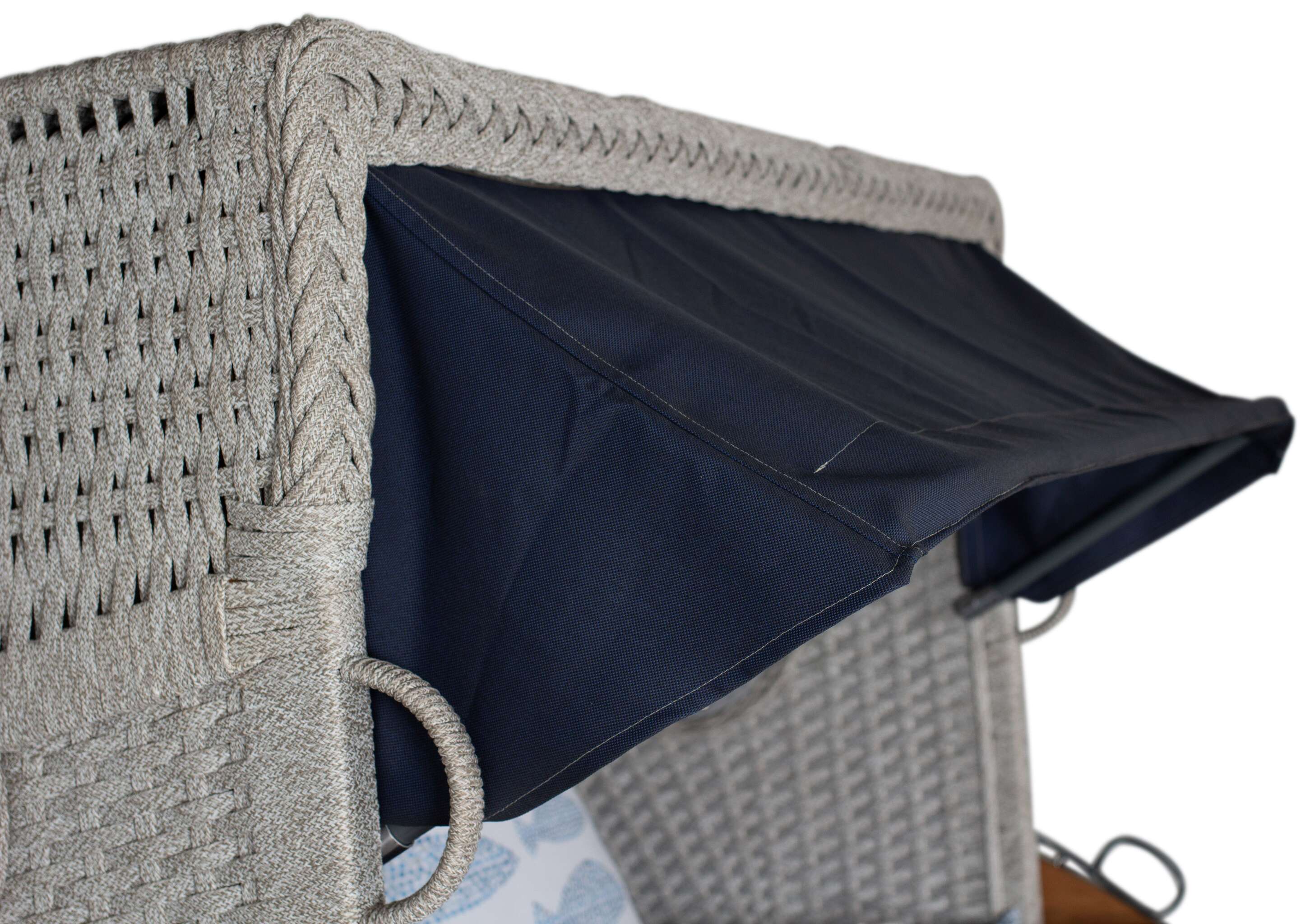 Strandkorb deVries PURE® Aruba XL Rope 15mm ivory Des. 197