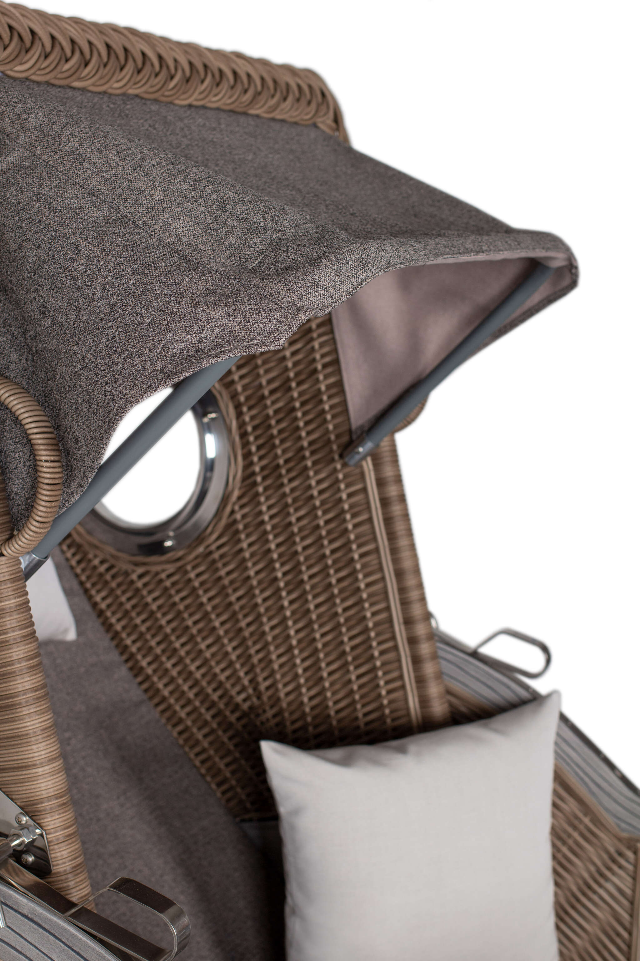 Strandkorb deVries PURE® Seemöwe Single white kubu Des.  252