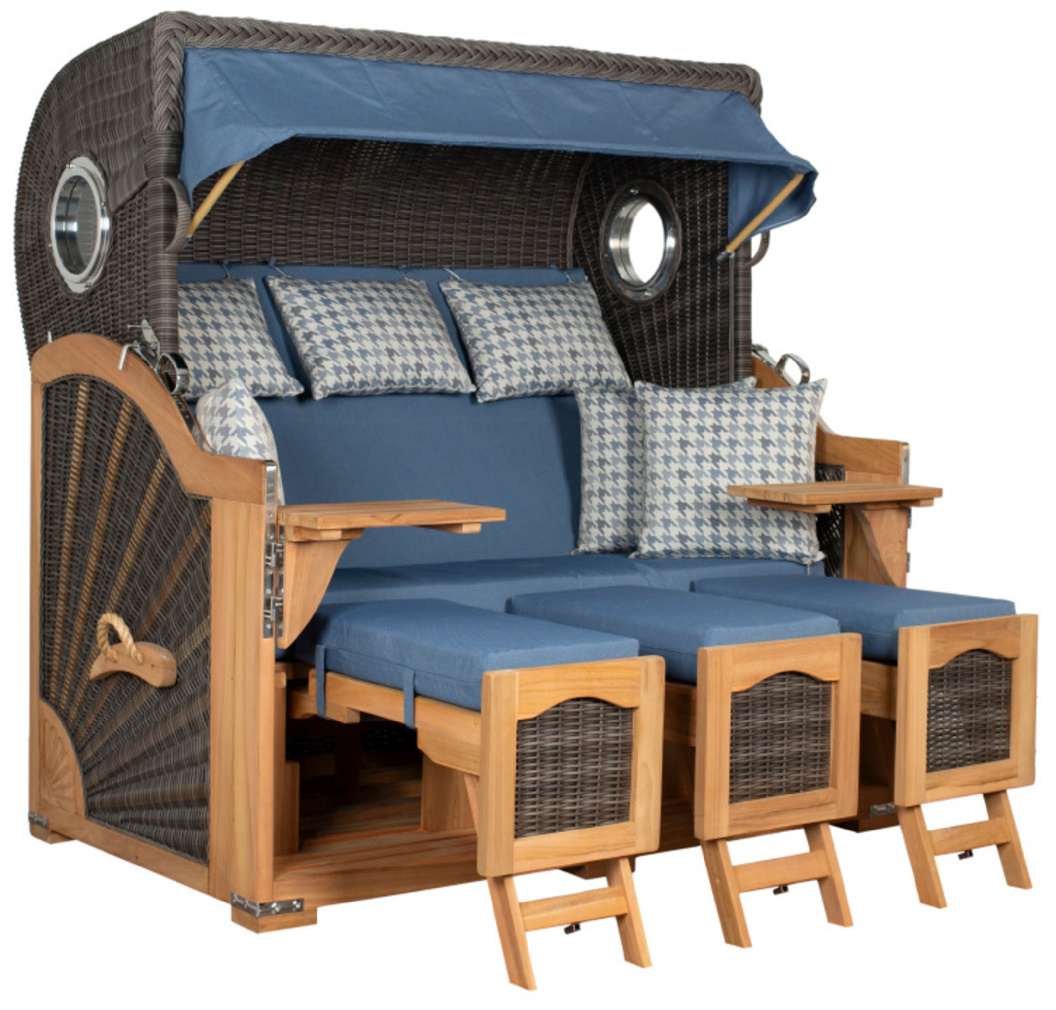 Strandkorb deVries PURE® Seemöwe XXL PE stone grey Des. 509