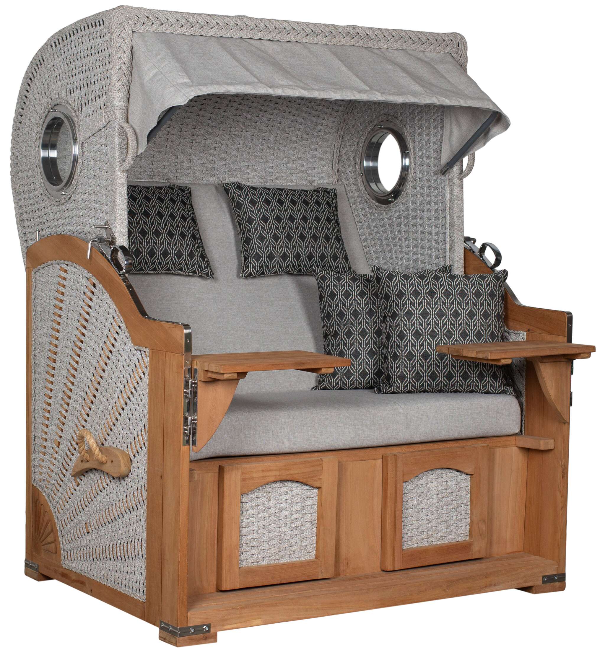 Strandkorb deVries PURE® Aruba XL Rope 15mm ivory Des. 507