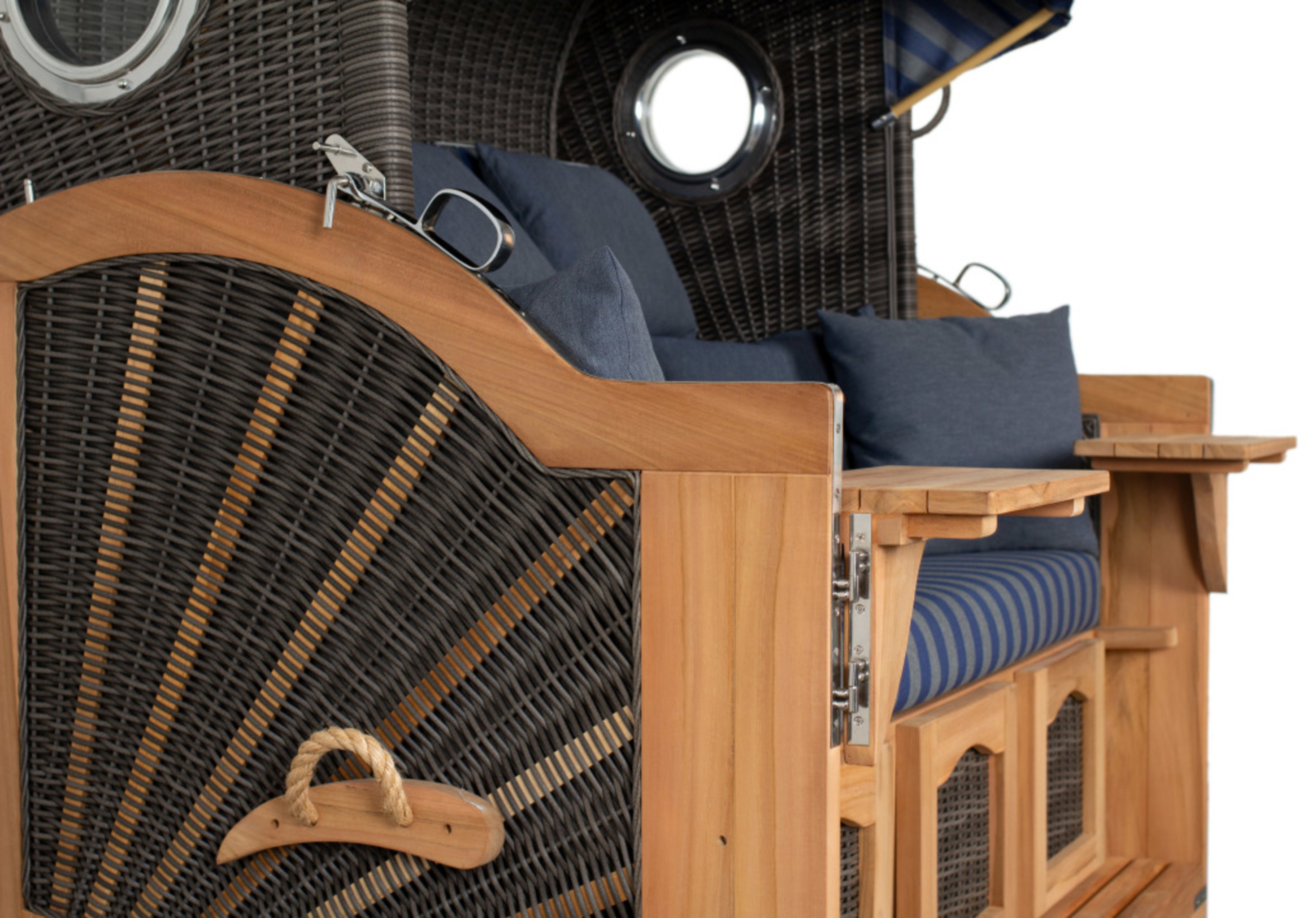 Strandkorb deVries PURE® Seemöwe XXL PE stone grey Des. 249