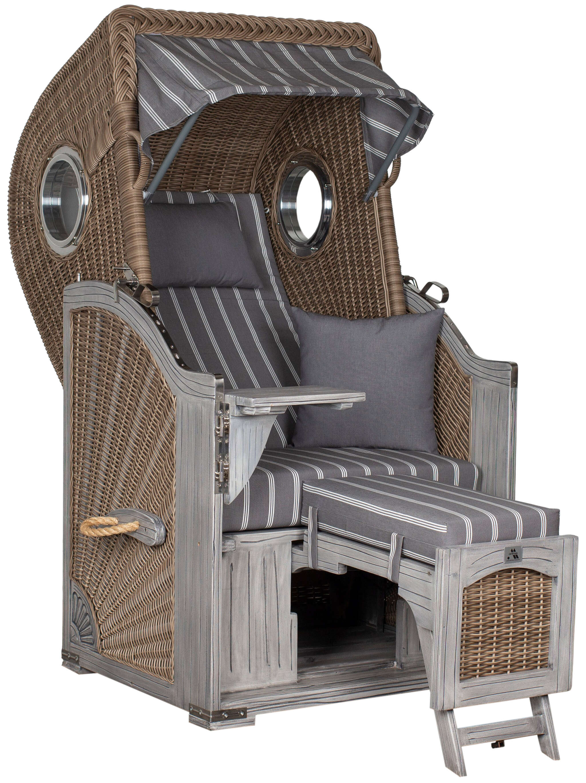 Strandkorb deVries PURE® Seemöwe Single white kubu Des. 235