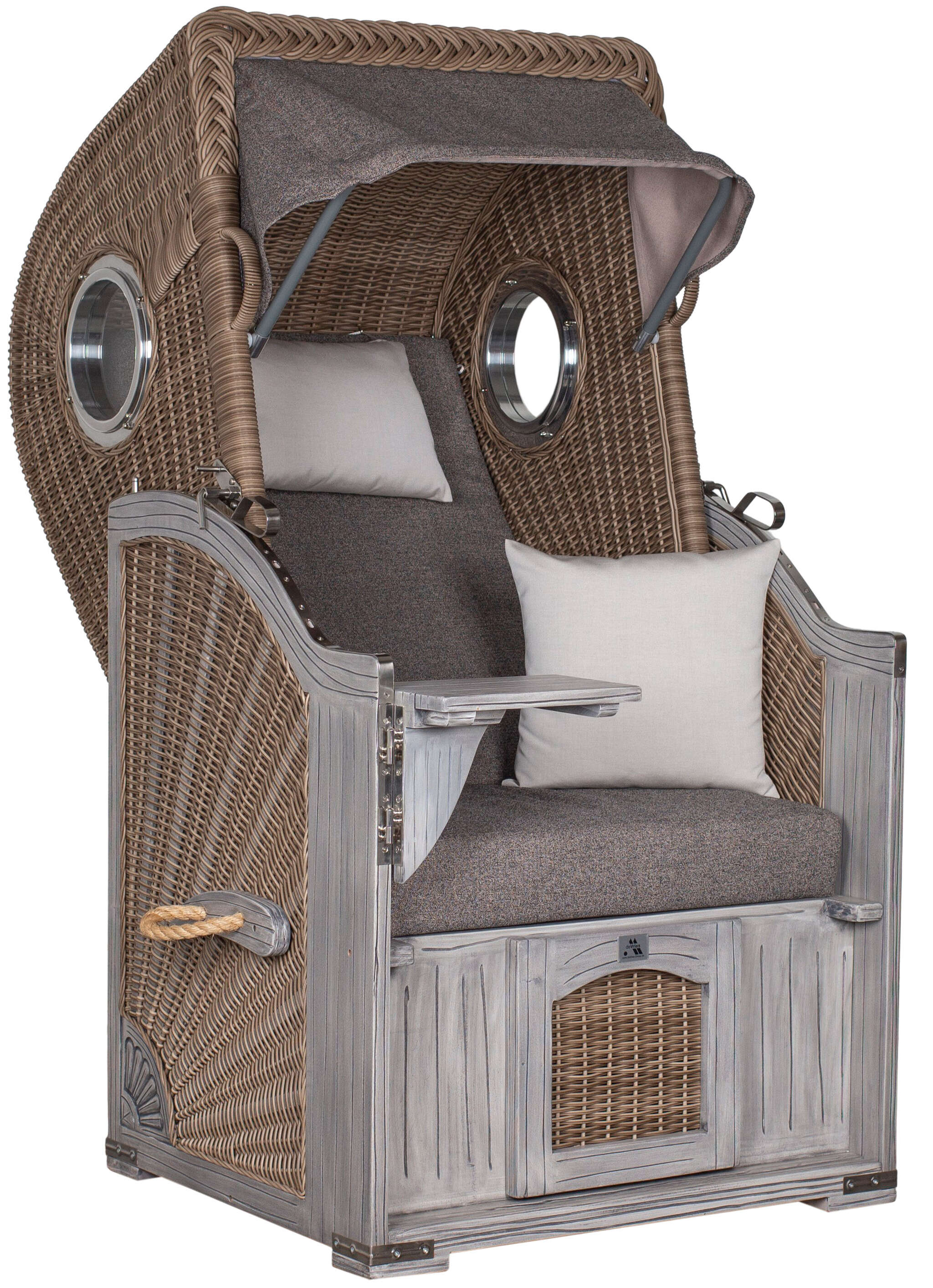 Strandkorb deVries PURE® Seemöwe Single white kubu Des.  252