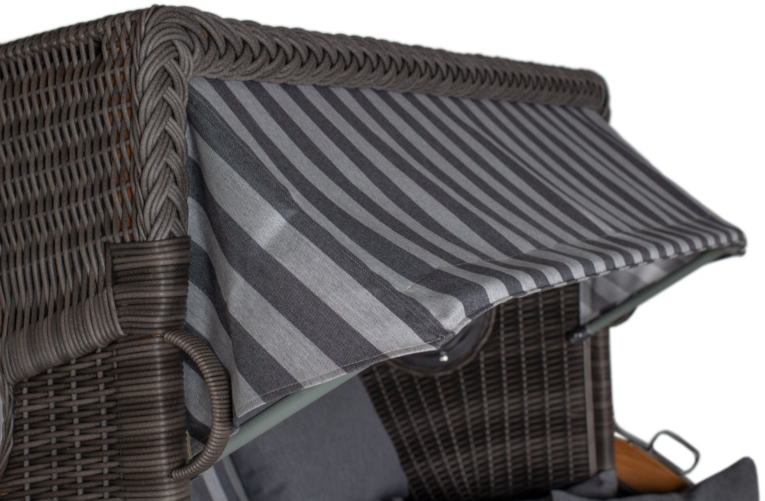 Strandkorb deVries PURE® Seemöwe XL PE stone grey Des. 254